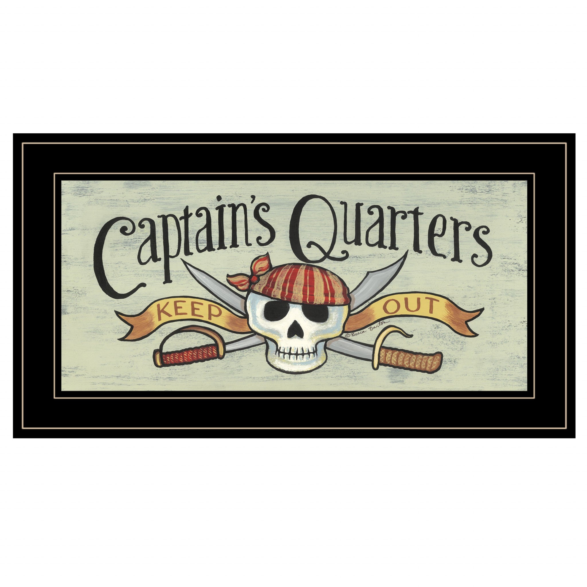 Captains Quarters 2 Black Framed Print Wall Art