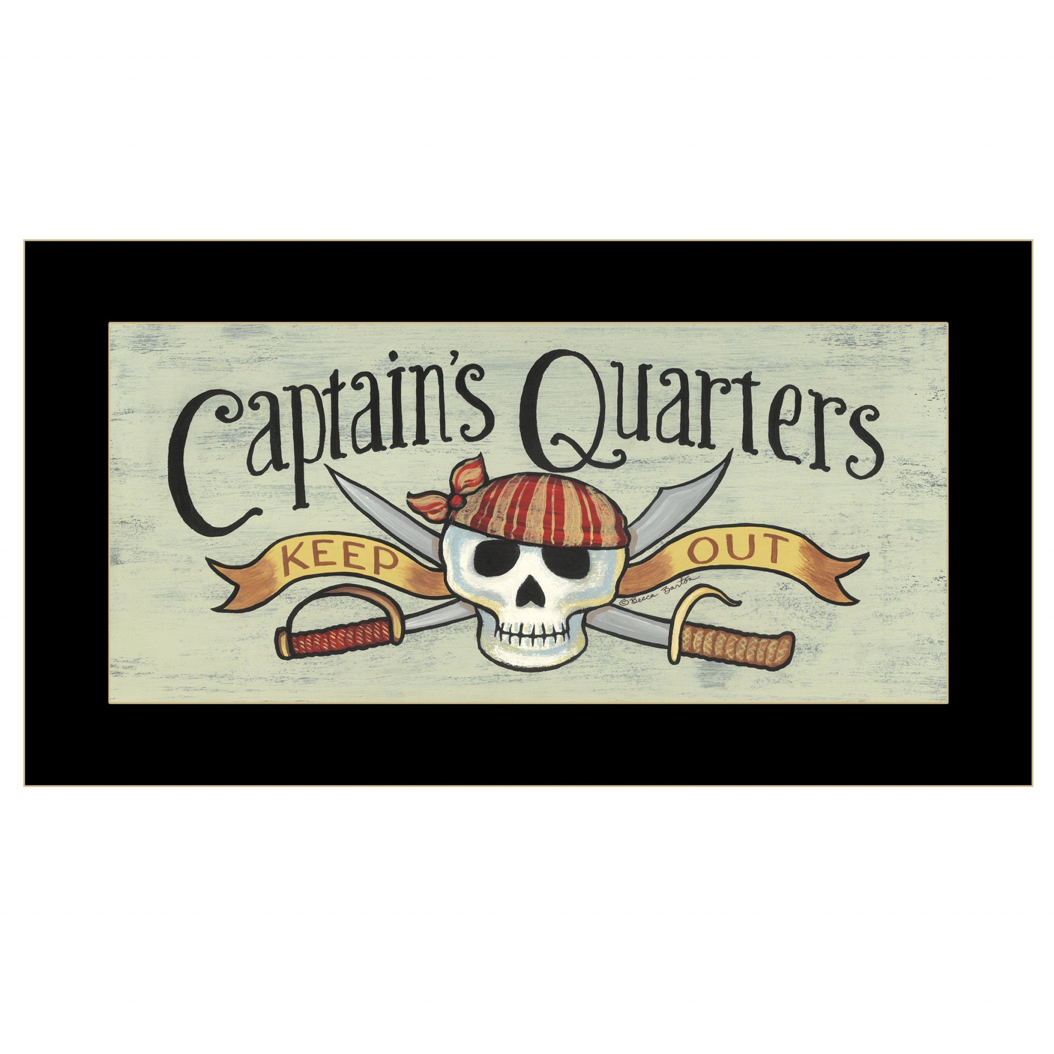 Captains Quarters 3 Black Framed Print Wall Art