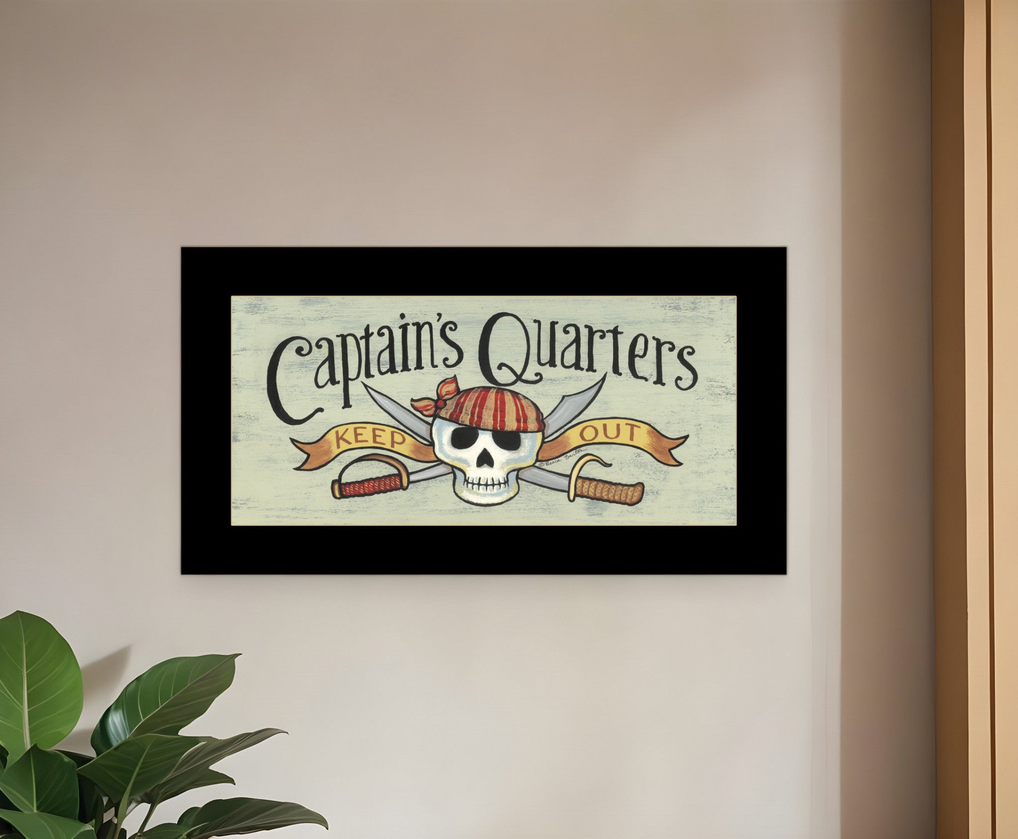 Captains Quarters 3 Black Framed Print Wall Art