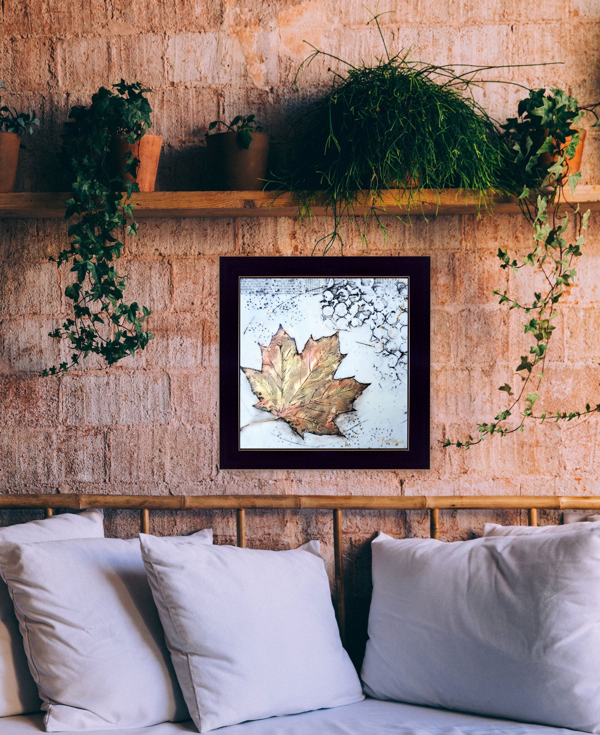 Channeling Fall 1 Black Framed Print Wall Art