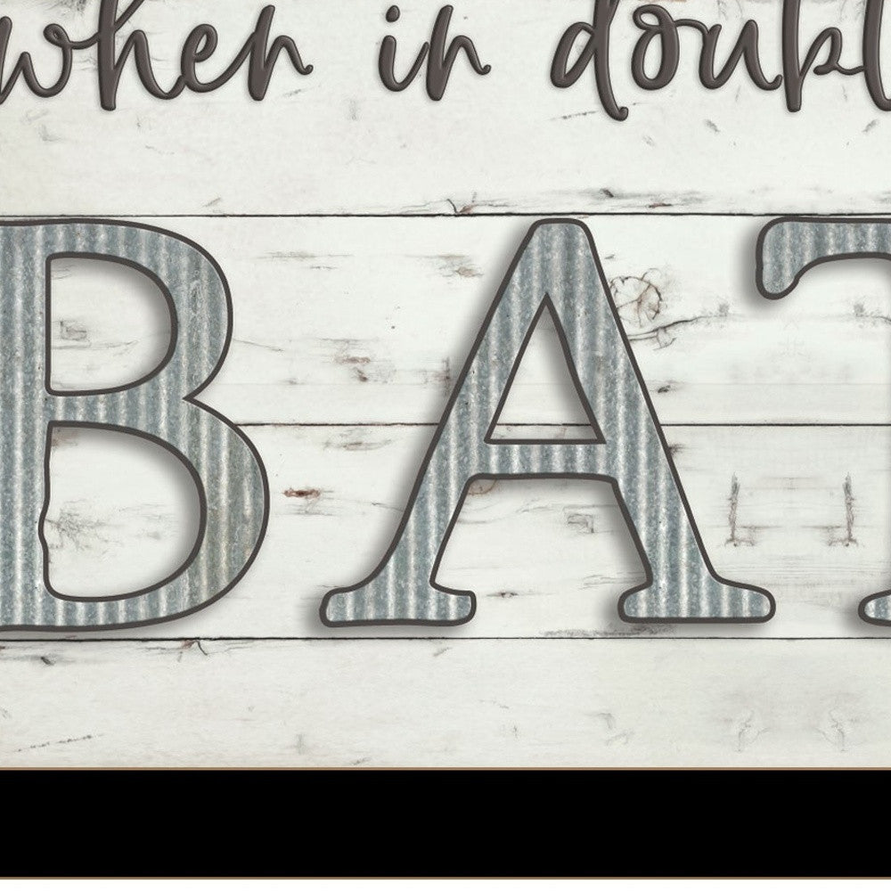 When in Doubt Take a Bath Black Framed Print Bathroom Wall Art