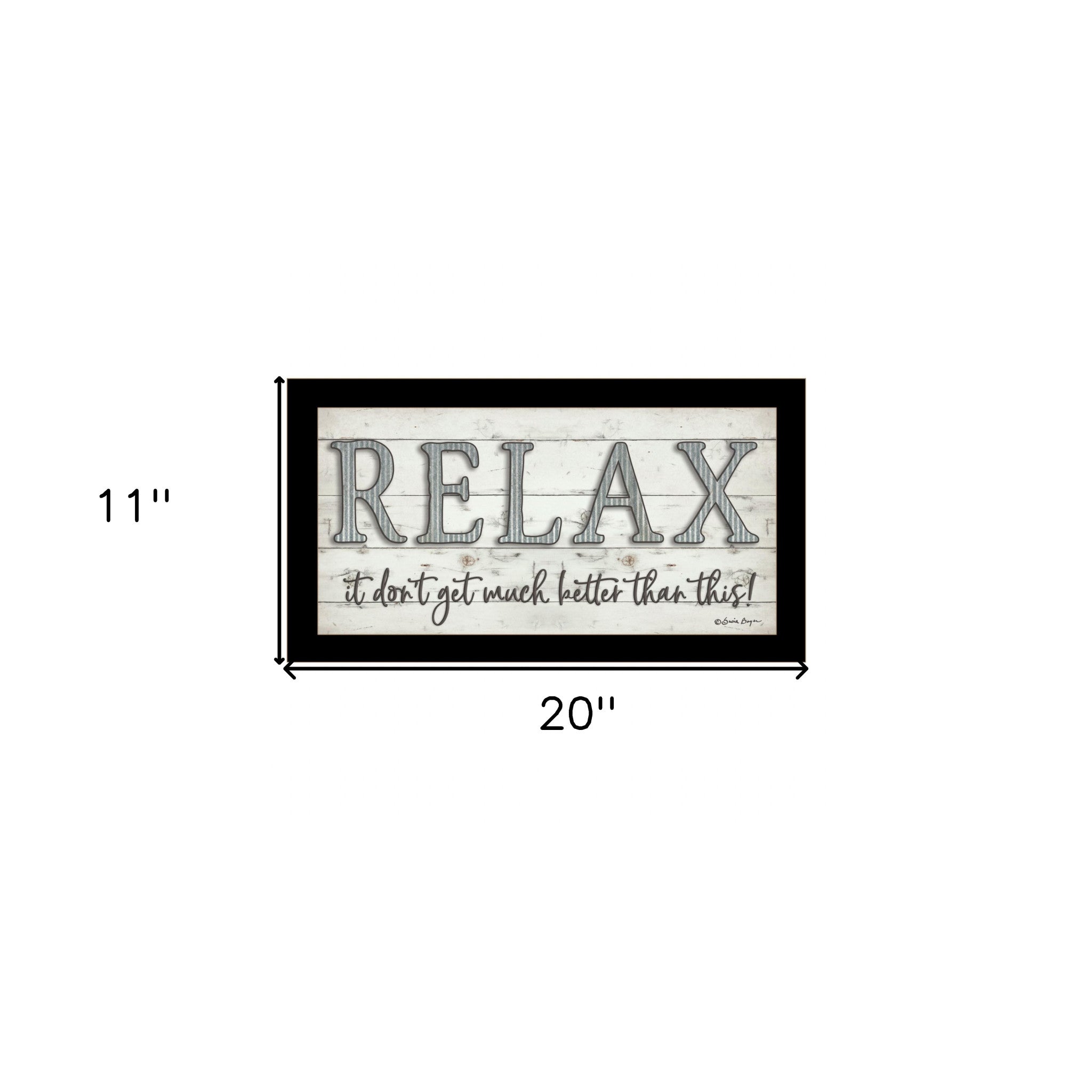 Relax 2 Black Framed Print Bathroom Wall Art