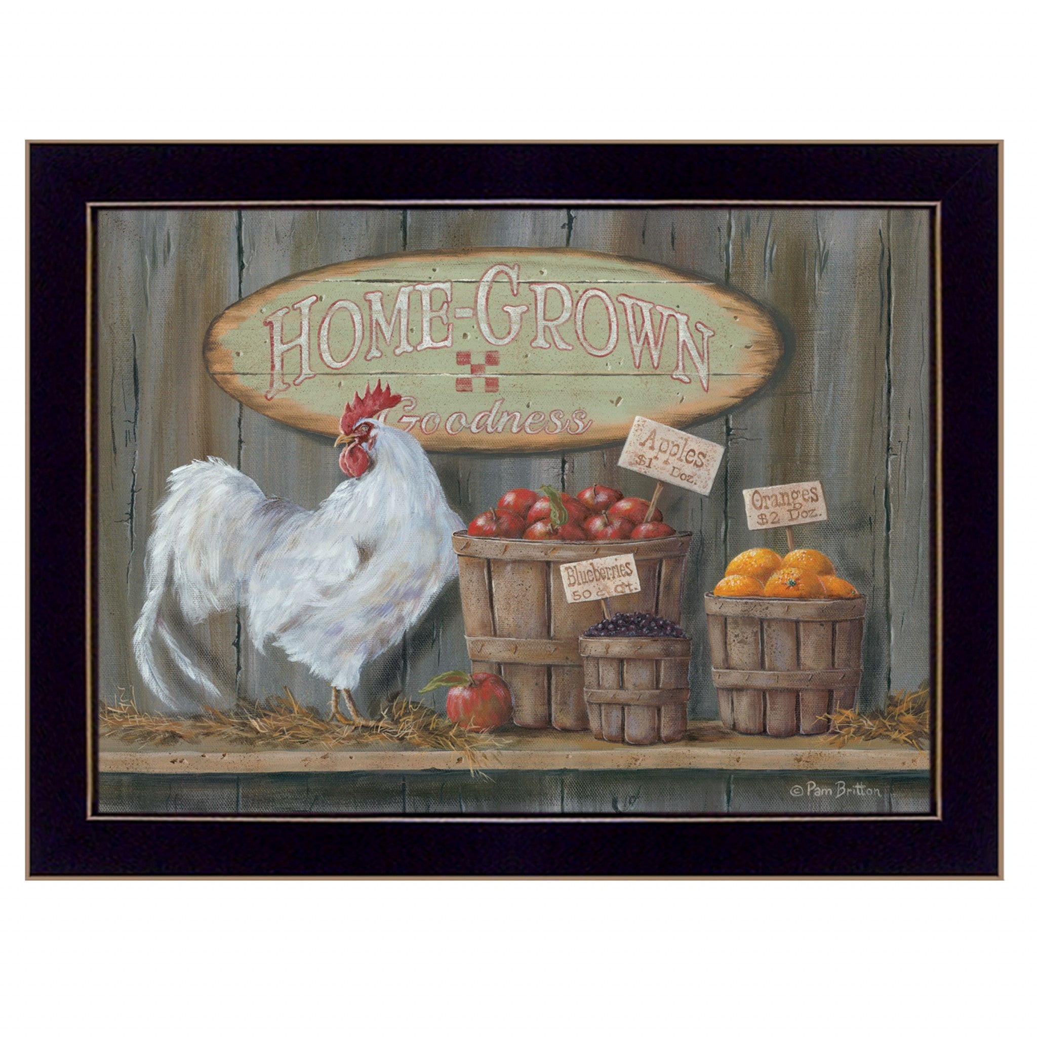 Home Grown 1 Black Framed Print Wall Art