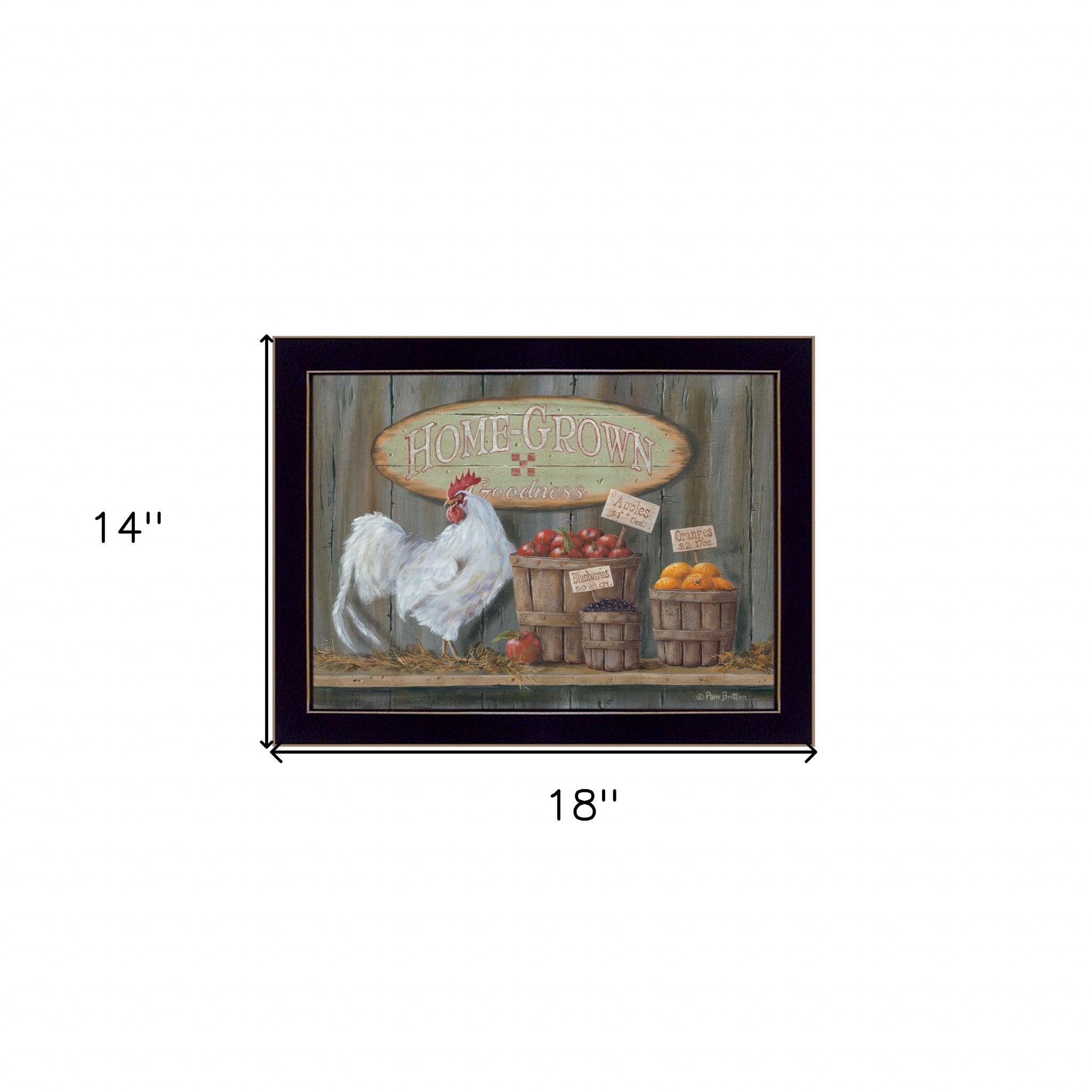 Home Grown 1 Black Framed Print Wall Art