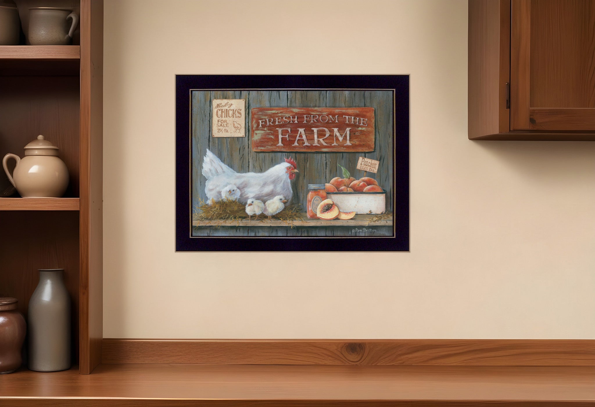 Fresh from the Farm 1 Black Framed Print Wall Art