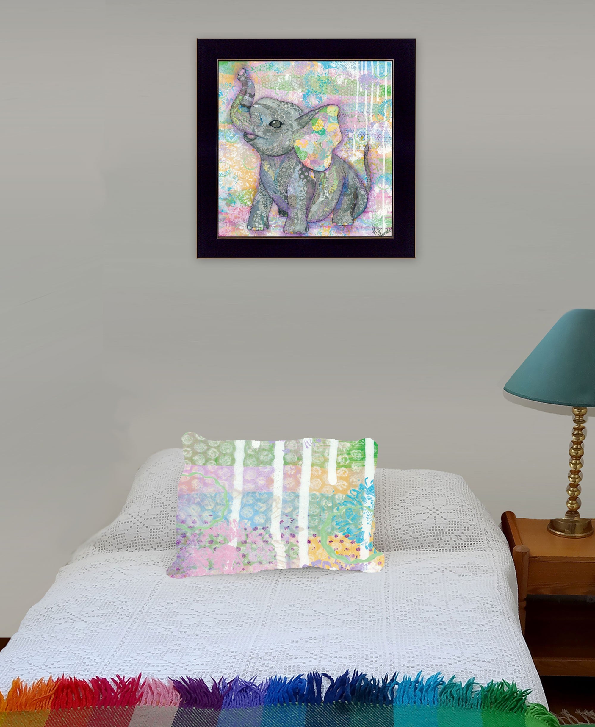 Elephant II 1 Black Framed Print Wall Art