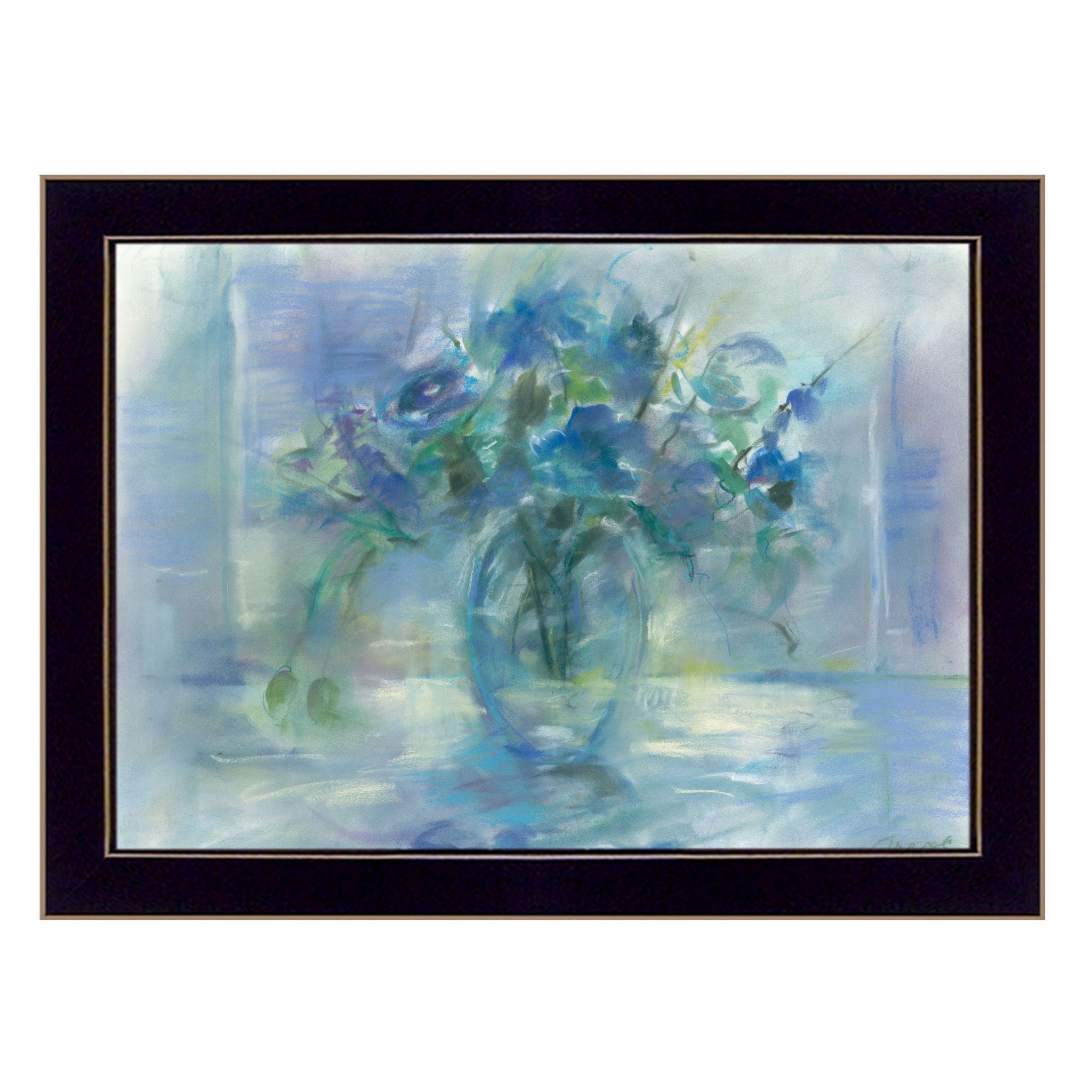 Susies Blue 1 Black Framed Print Wall Art