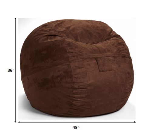 Classic Cozy Dark Gray Bean Bag Chair