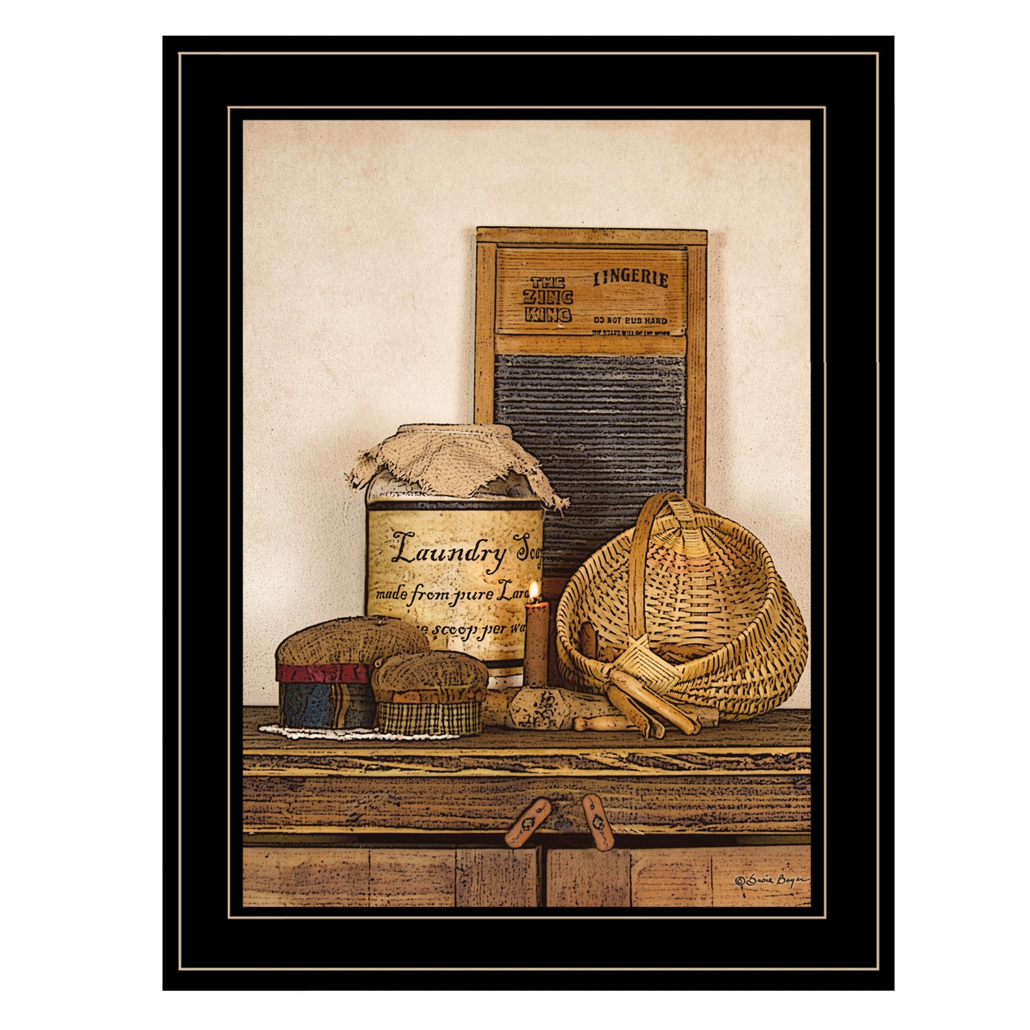 Laundry Soap 2 Black Framed Print Bathroom Wall Art