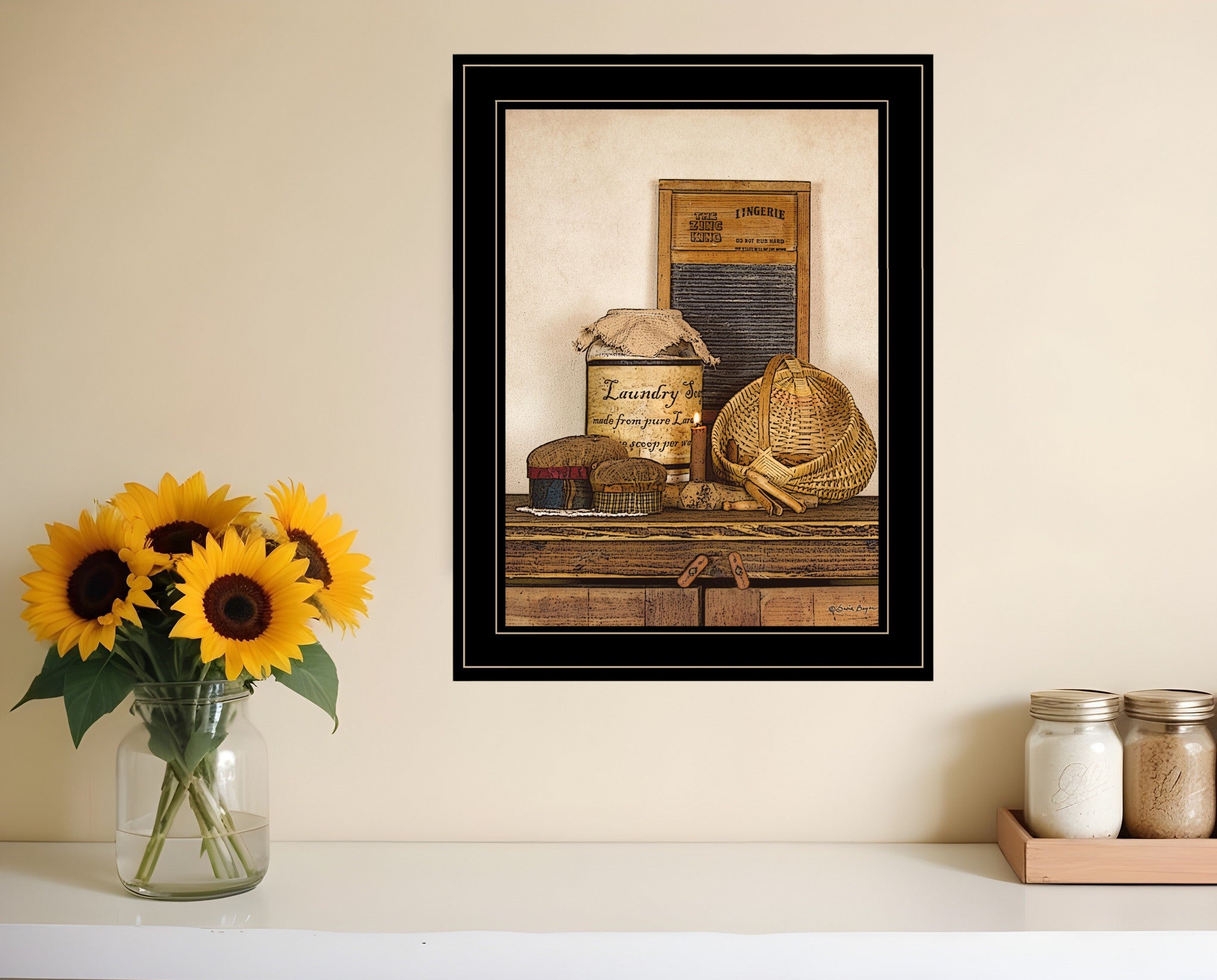 Laundry Soap 2 Black Framed Print Bathroom Wall Art