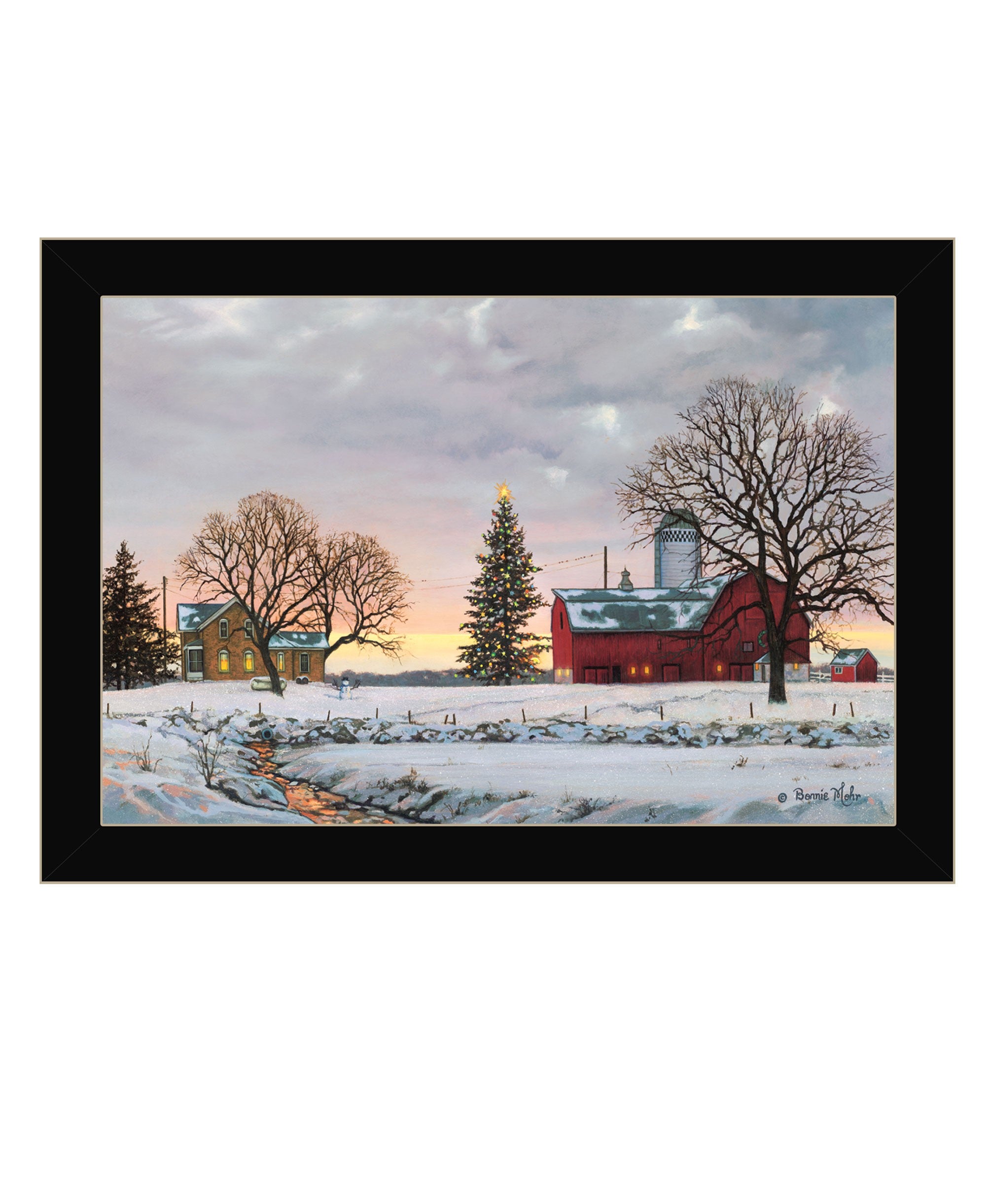 Morning Calls Black Framed Print Wall Art