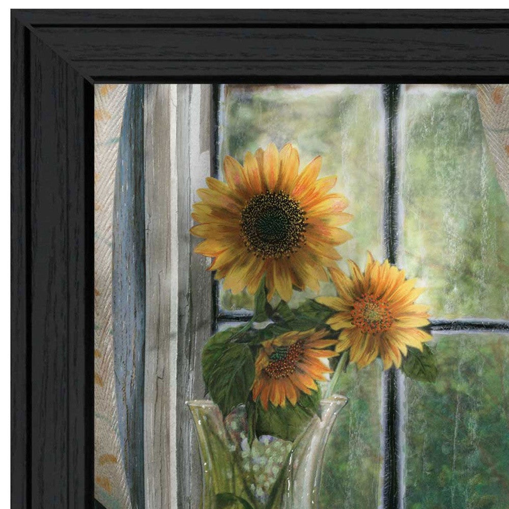 Morning Flower 2 Black Framed Print Wall Art