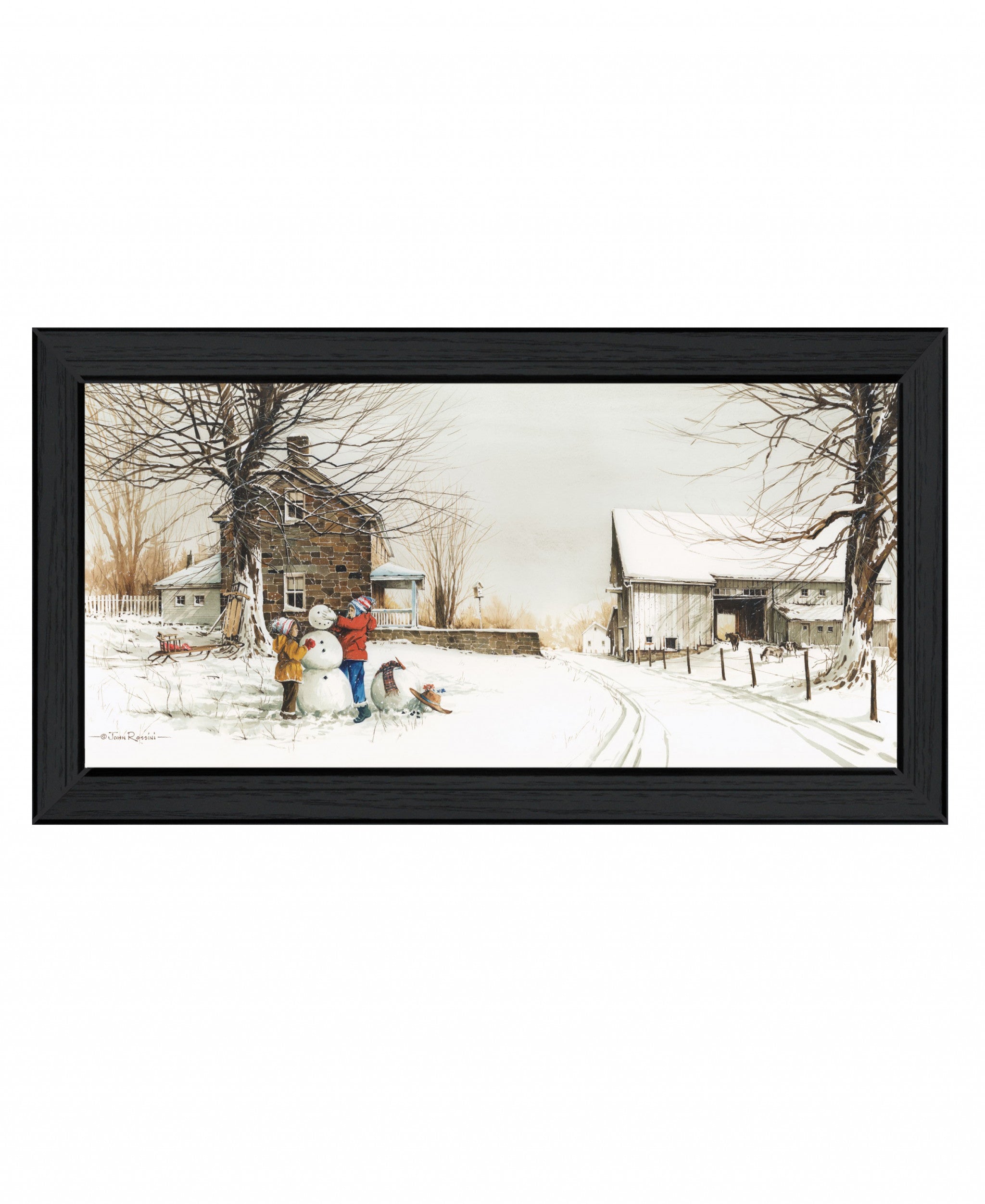 In the Meadow 4 Black Framed Print Wall Art