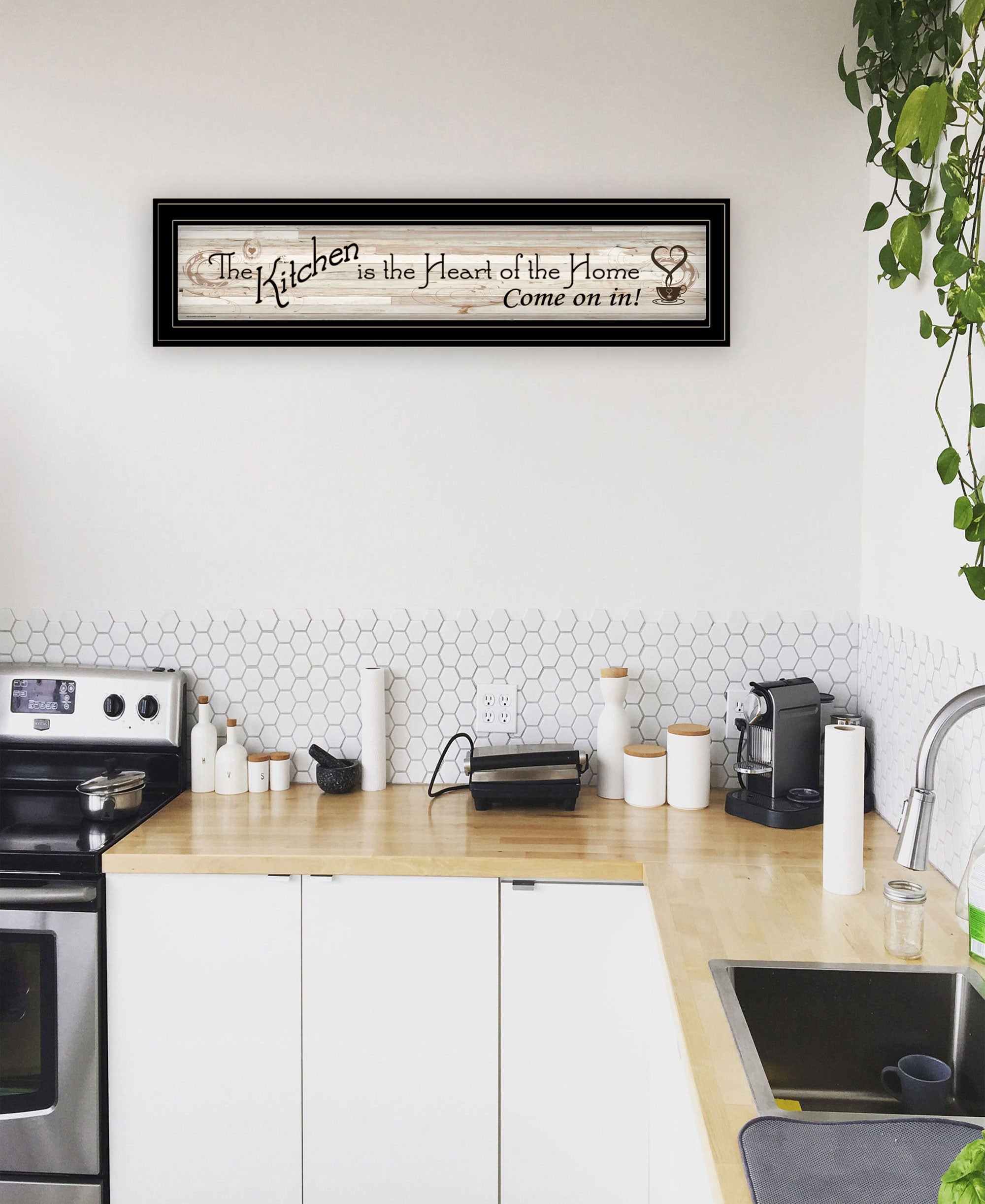 Kitchen is the Heart of the Home 14 Black Framed Print Kitchen Wall Art