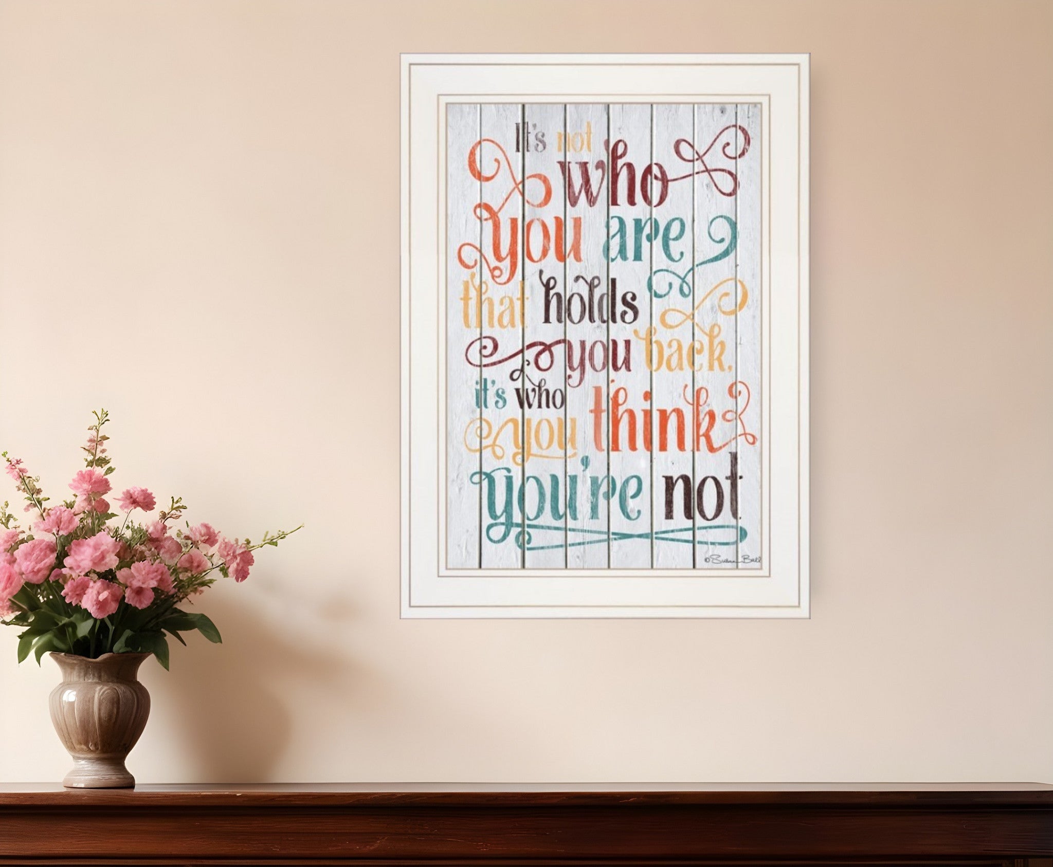 Who You Think You Are 2 White Framed Print Wall Art