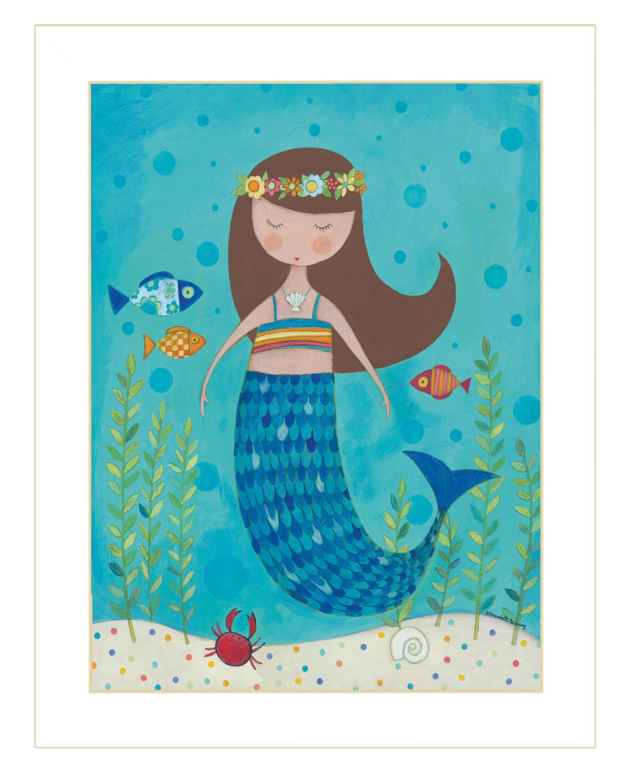 Under the Sea 6 White Framed Print Wall Art