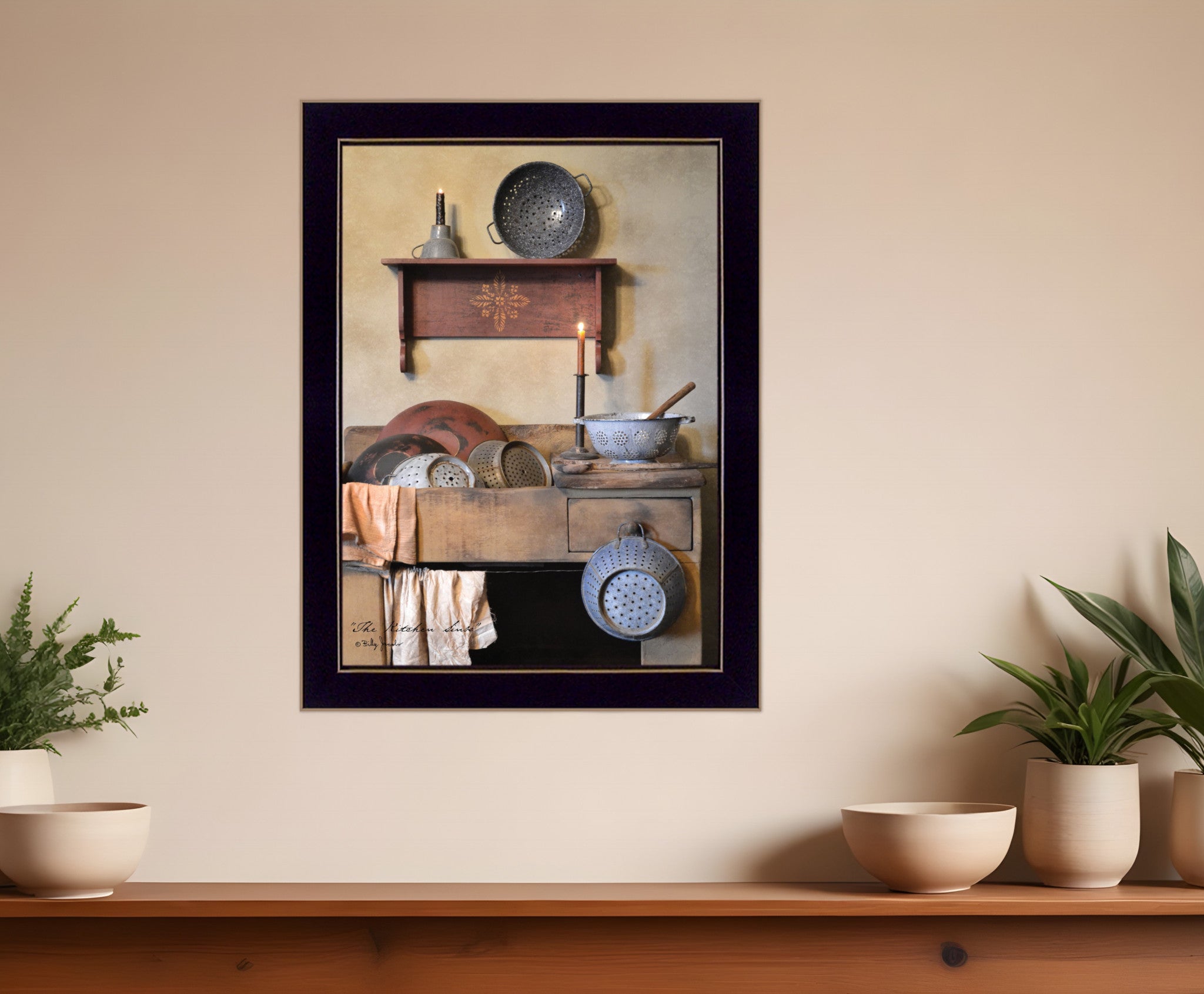 The Kitchen Sink Black Framed Print Kitchen Wall Art