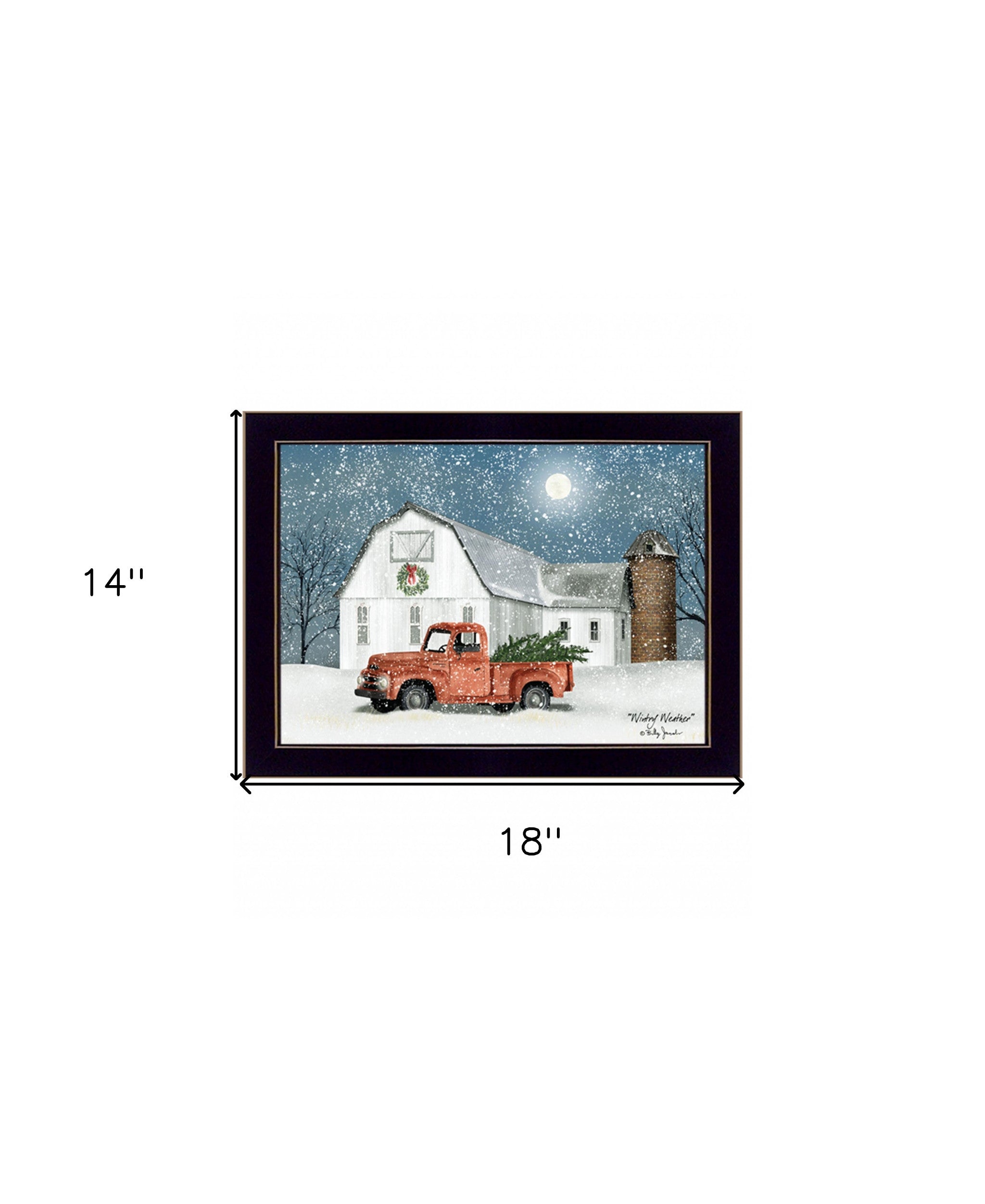 Wintry Weather 1 Black Framed Print Wall Art