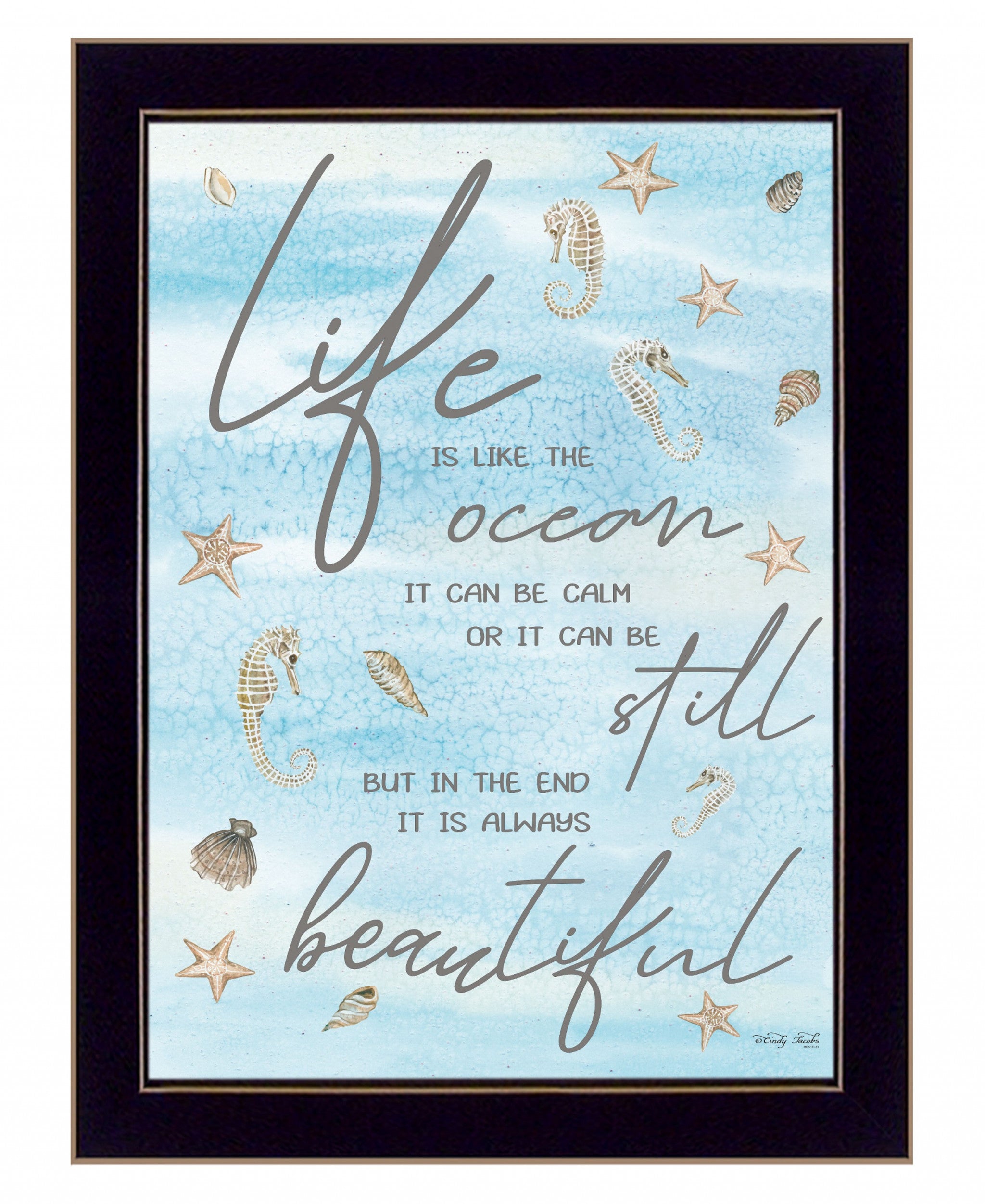 Life is Like 1 Black Framed Print Wall Art