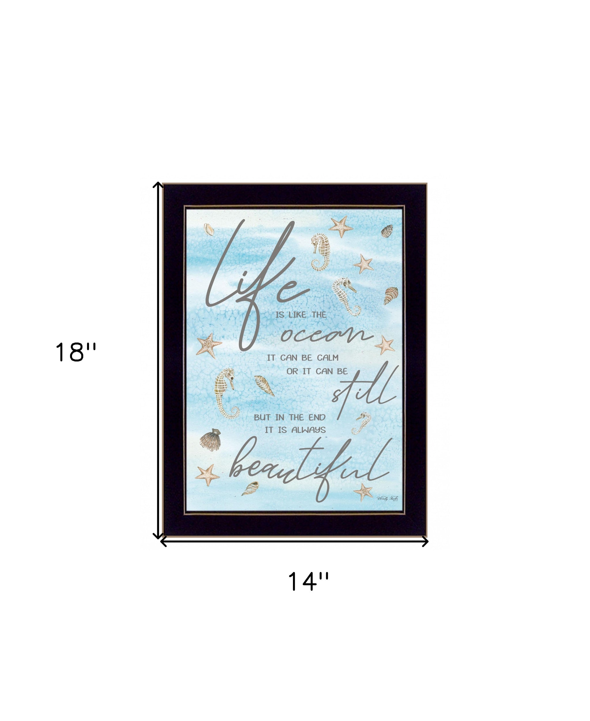 Life is Like 1 Black Framed Print Wall Art