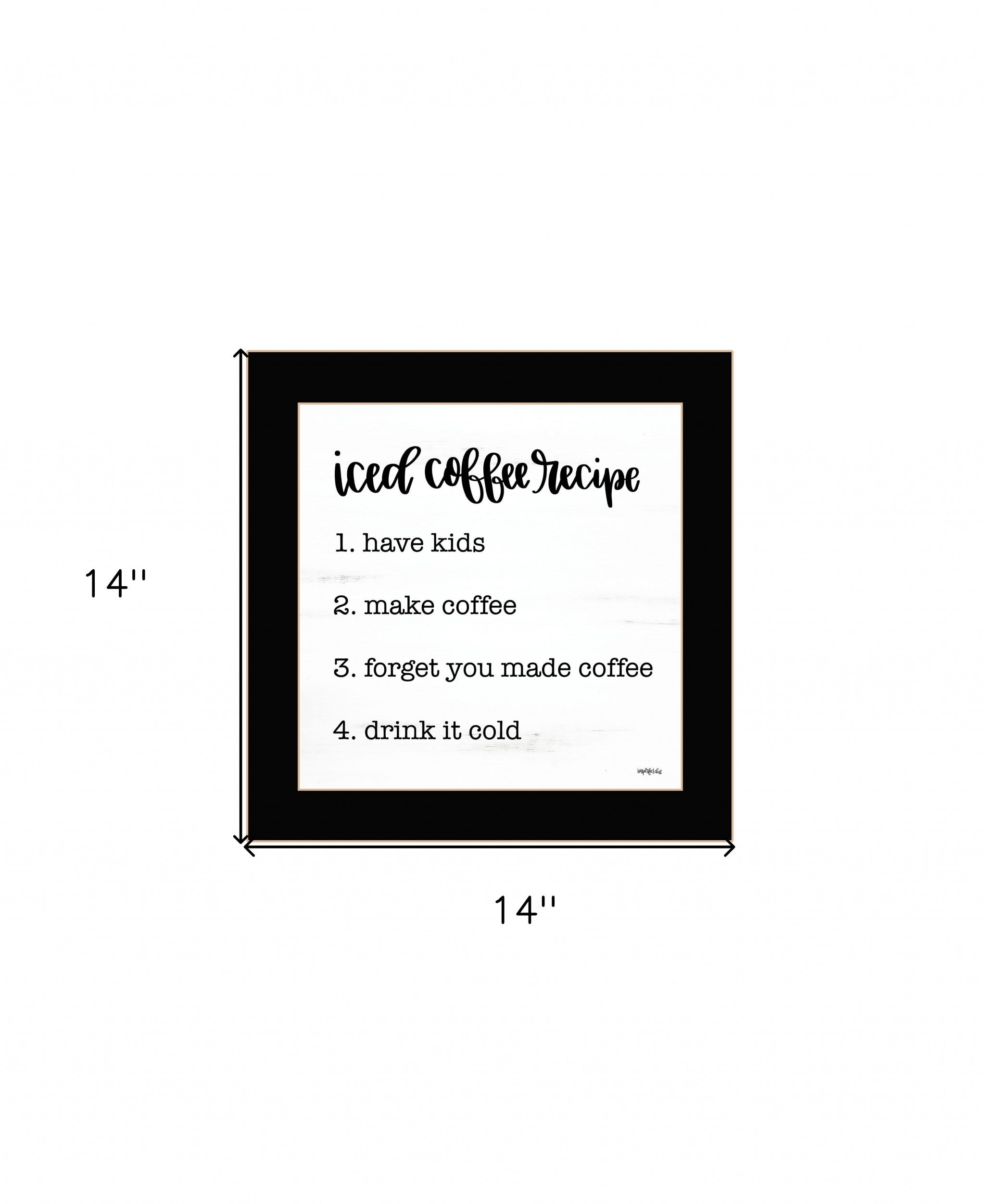 Iced Coffee Recipe 1 Black Framed Print Wall Art