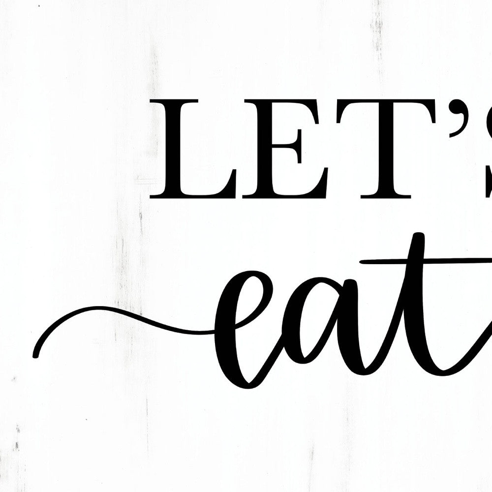 Lets Eat 1 Black Framed Print Kitchen Wall Art