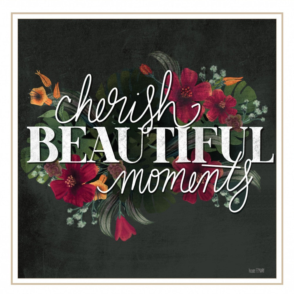 Cherish the Moments 2 White Framed Print Wall Art