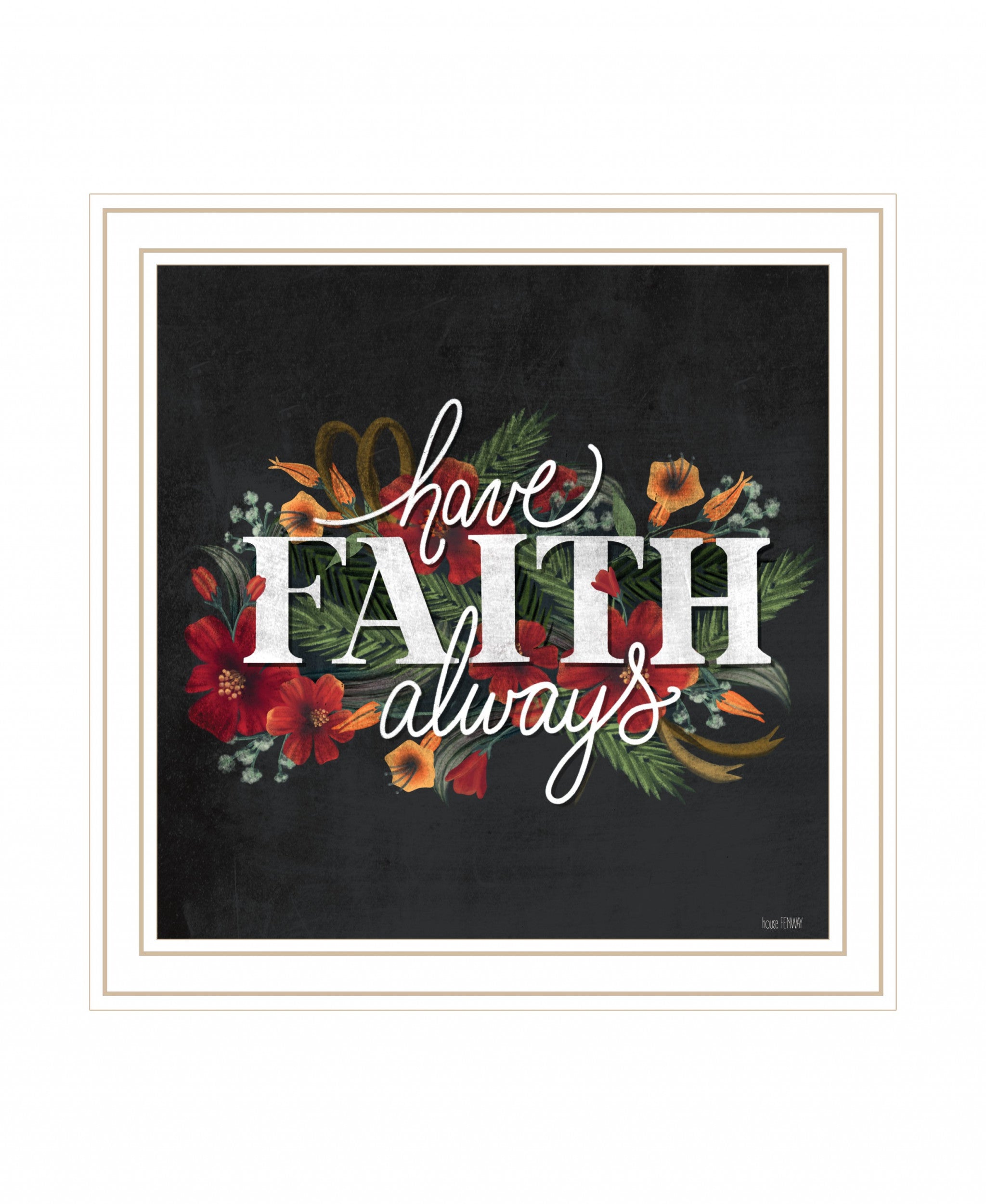 Have Faith 1 White Framed Print Wall Art