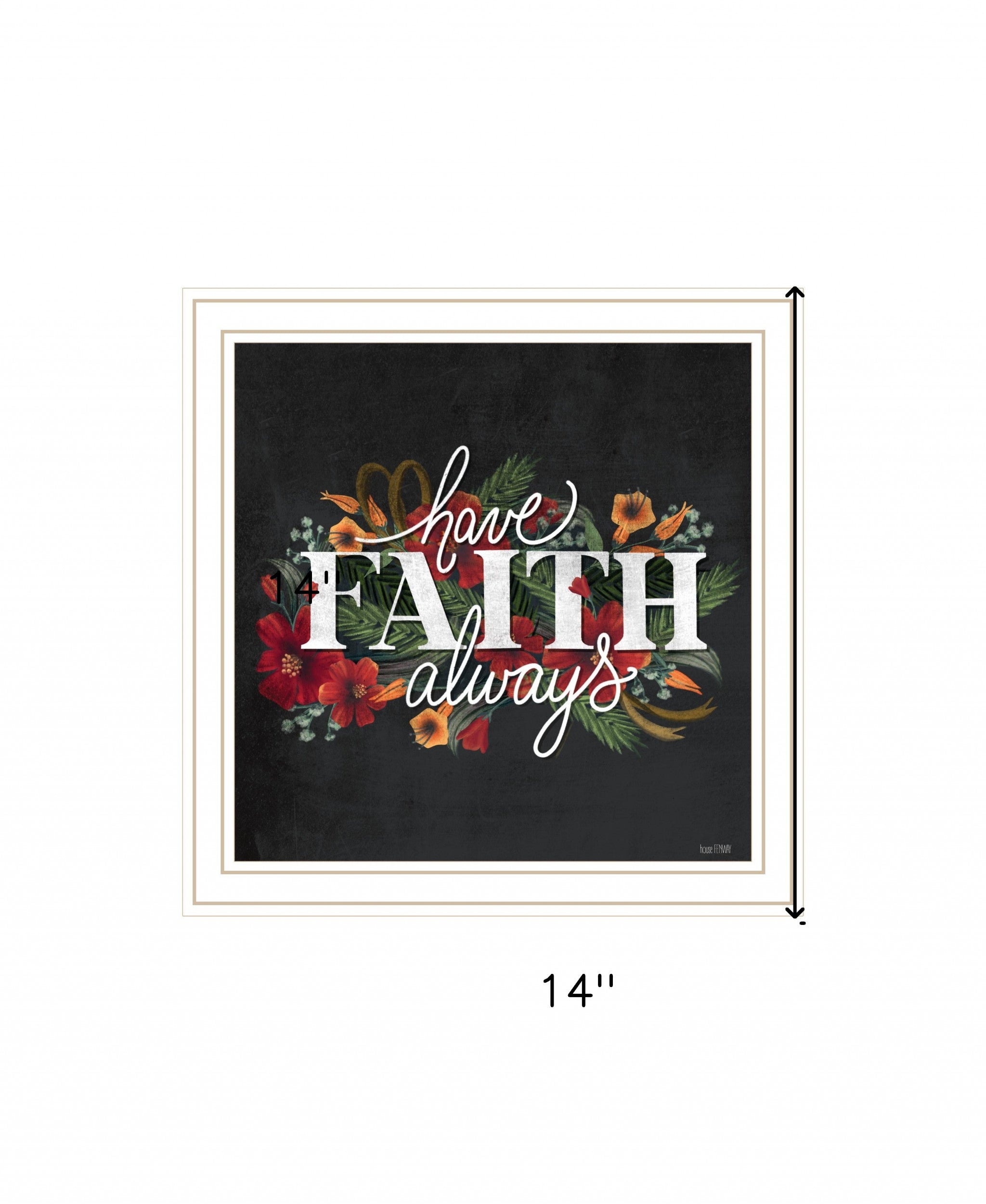 Have Faith 1 White Framed Print Wall Art