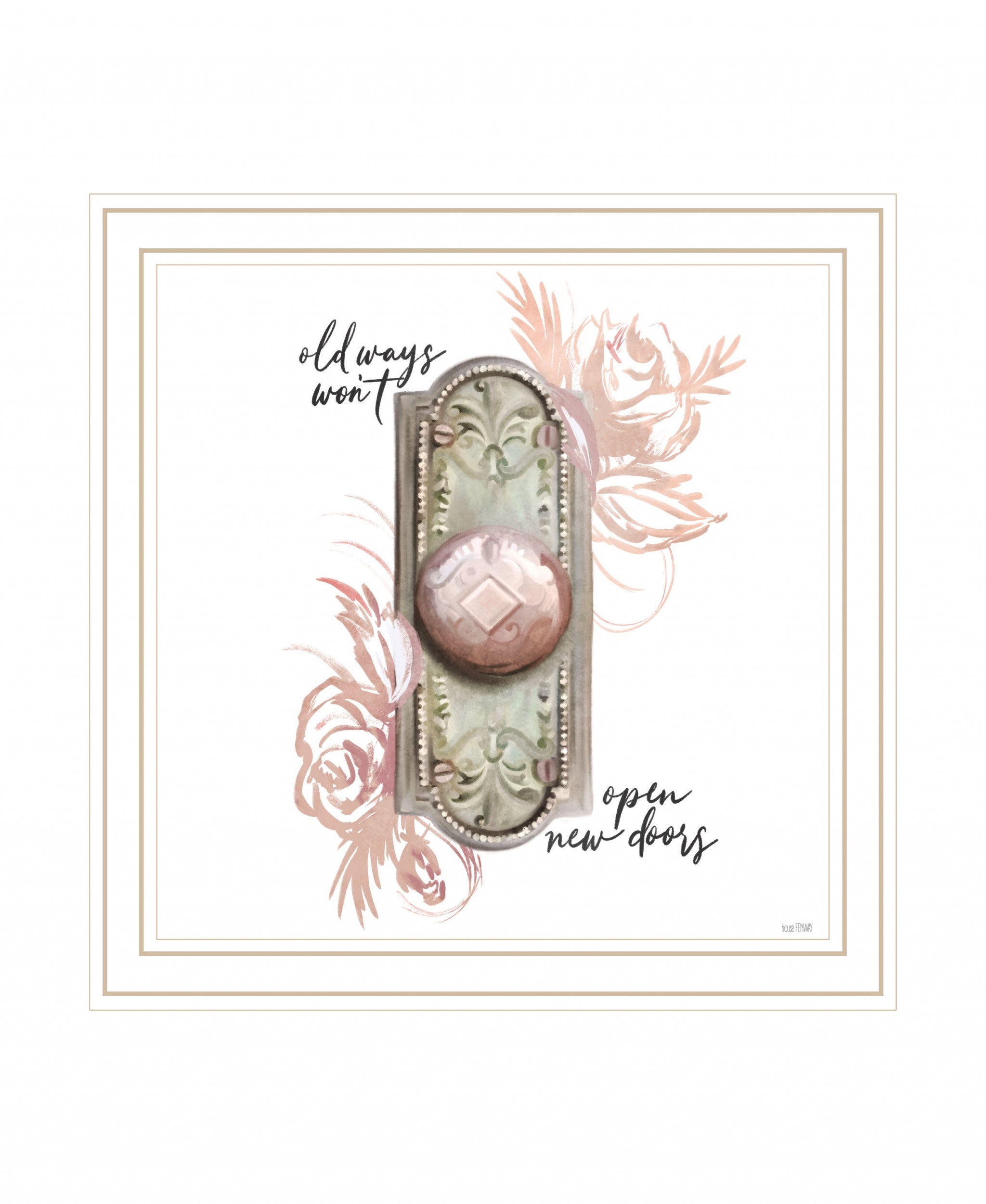 Old Ways in Blush 2 White Framed Print Wall Art