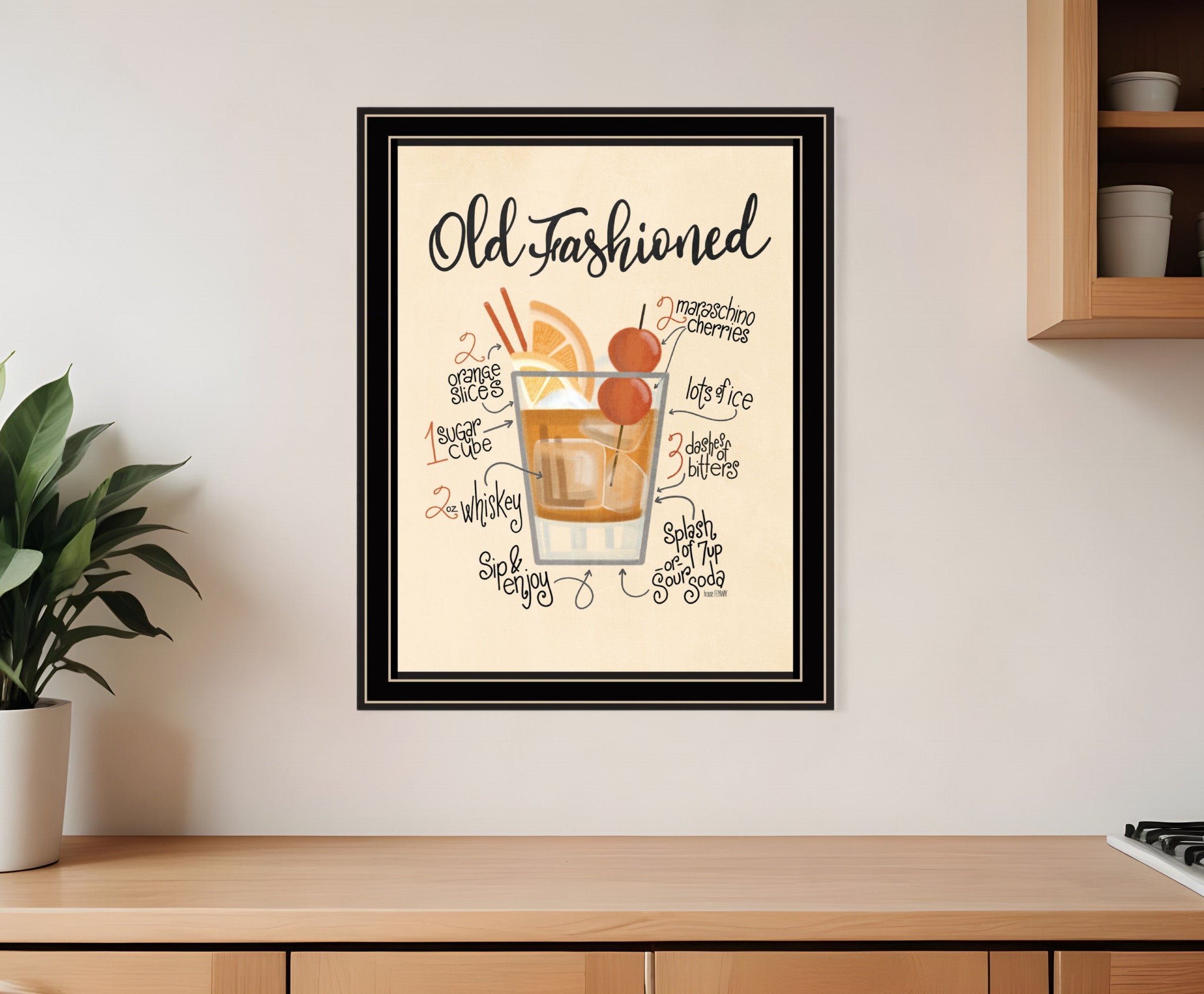 Old Fashioned 1 Black Framed Print Wall Art