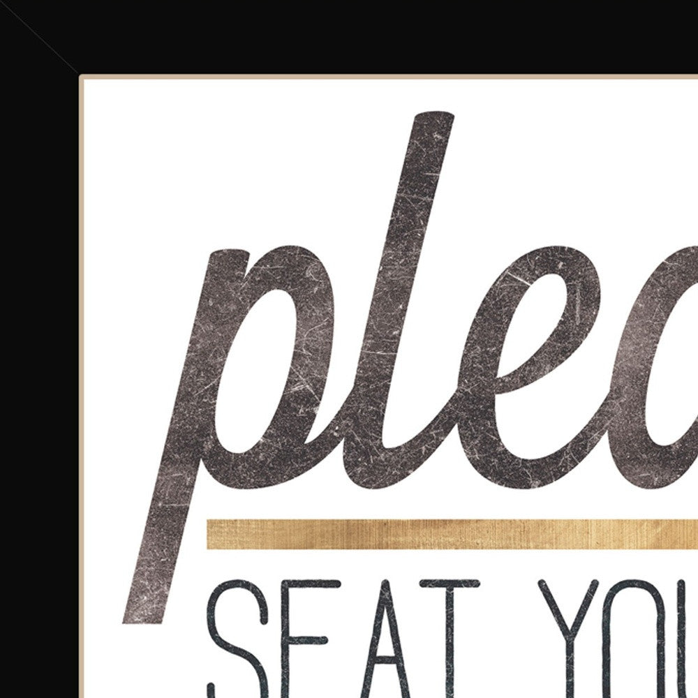 Please Seat Yourself 1 Black Framed Print Wall Art