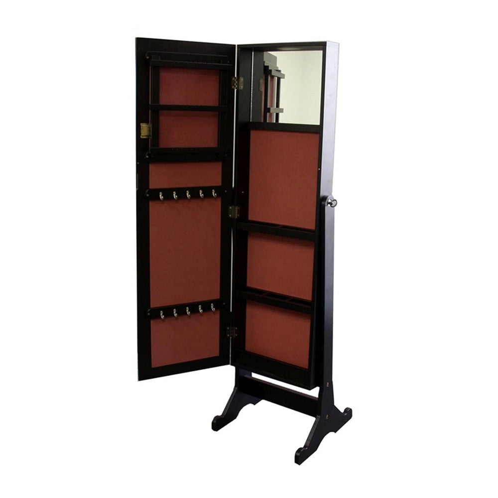 Brown Rectangle Cheval Standing Mirror