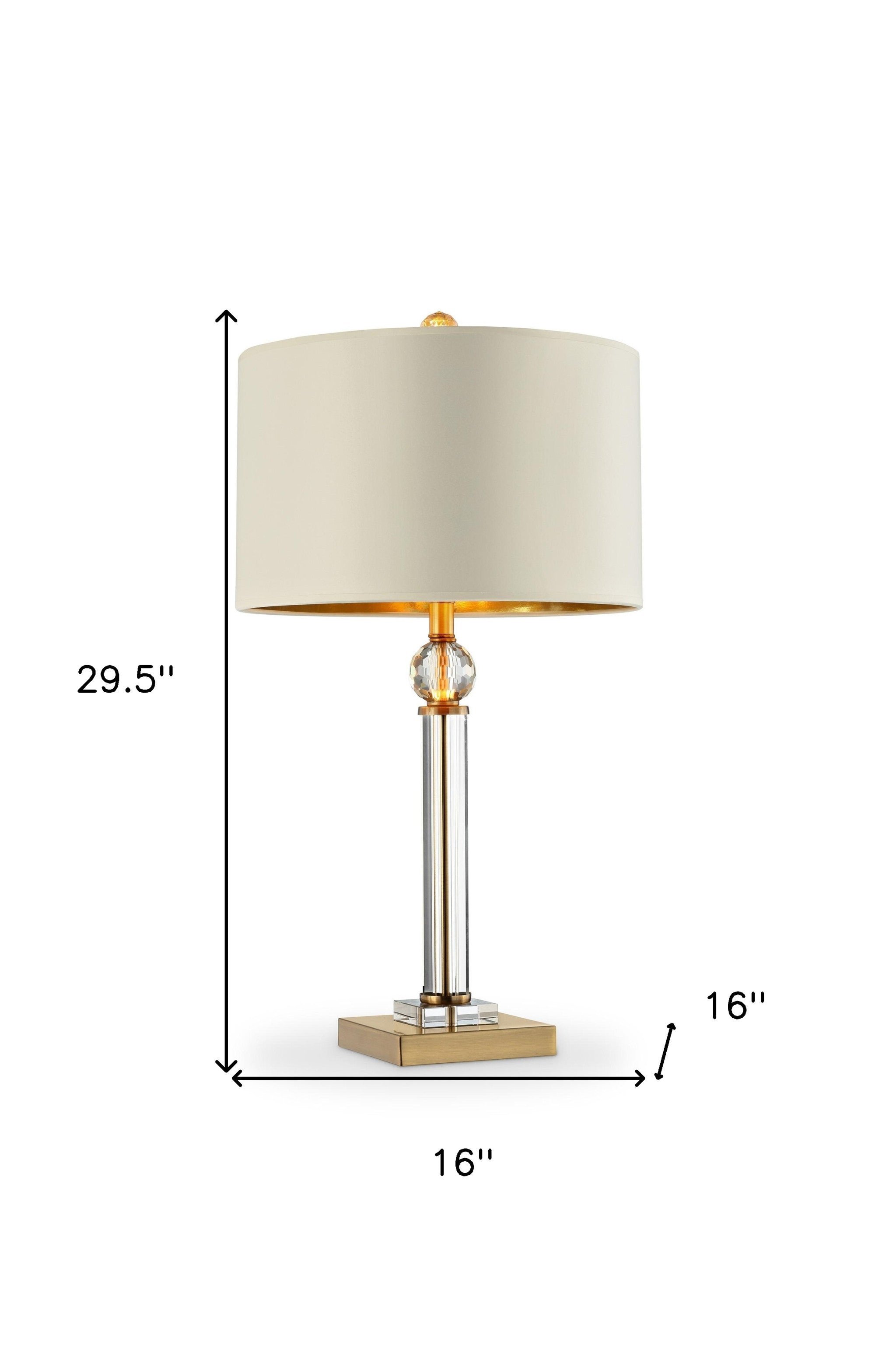 Gold Crystal Accent Desk Lamp