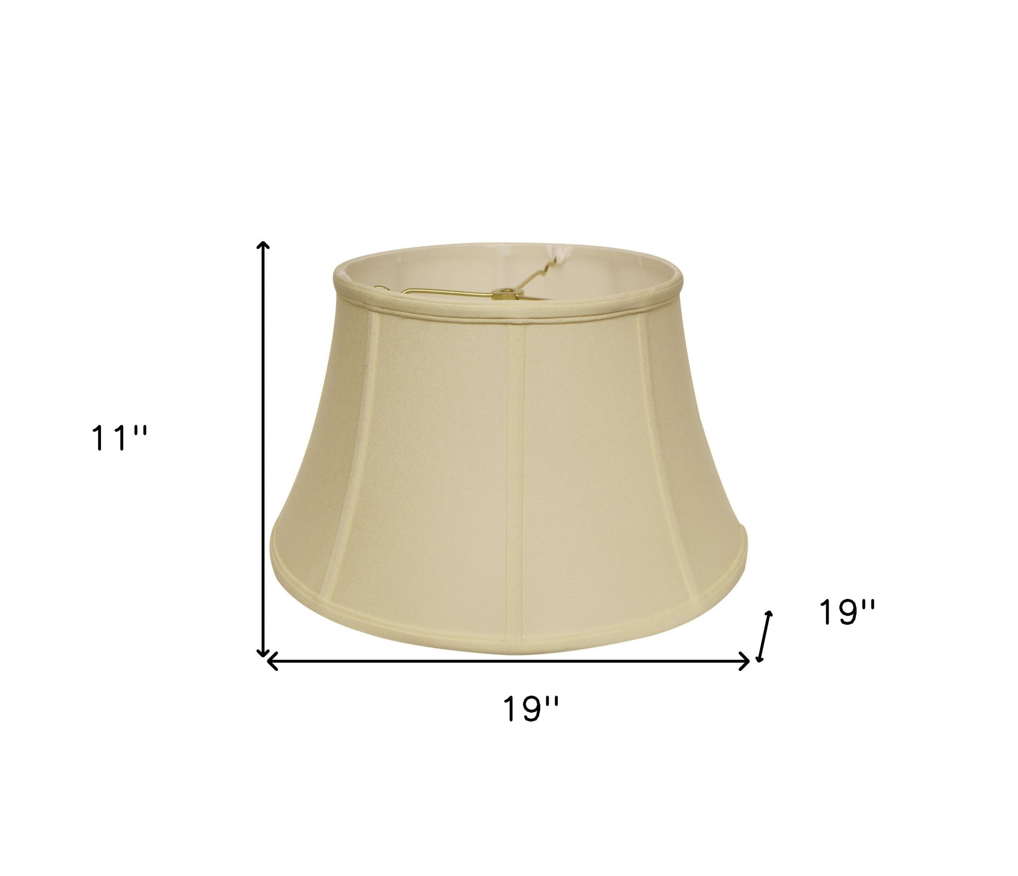 19" Ivory Drum No Slub Lampshade