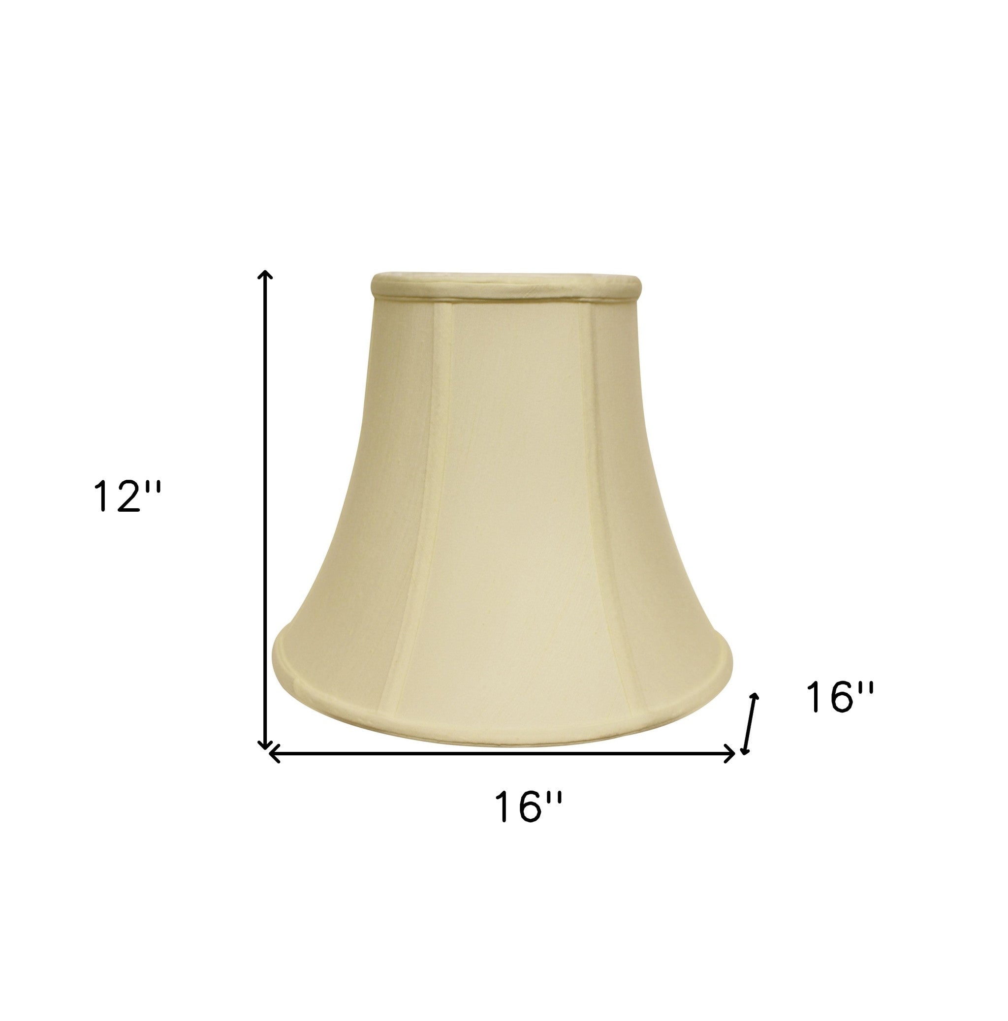 16" Ivory Premium Bell Monay Shantung Lampshade