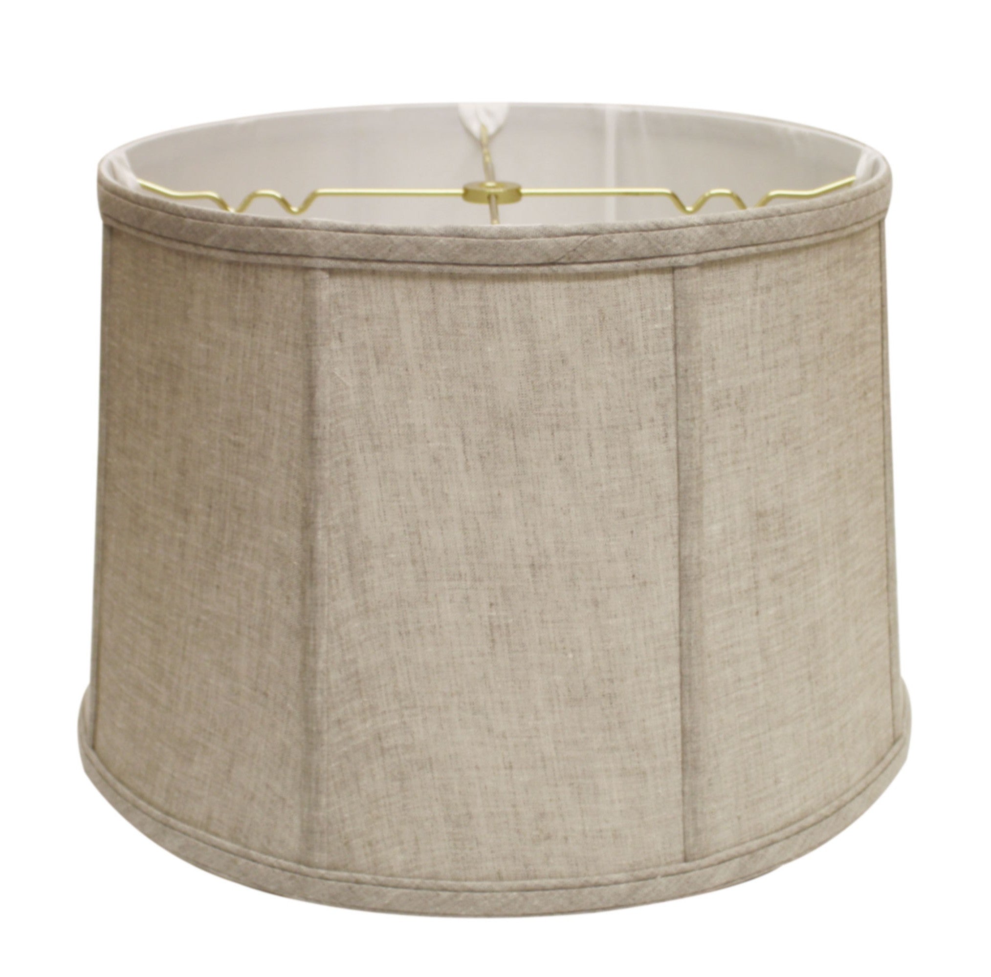 13" Cream Throwback Drum Linen Lampshade