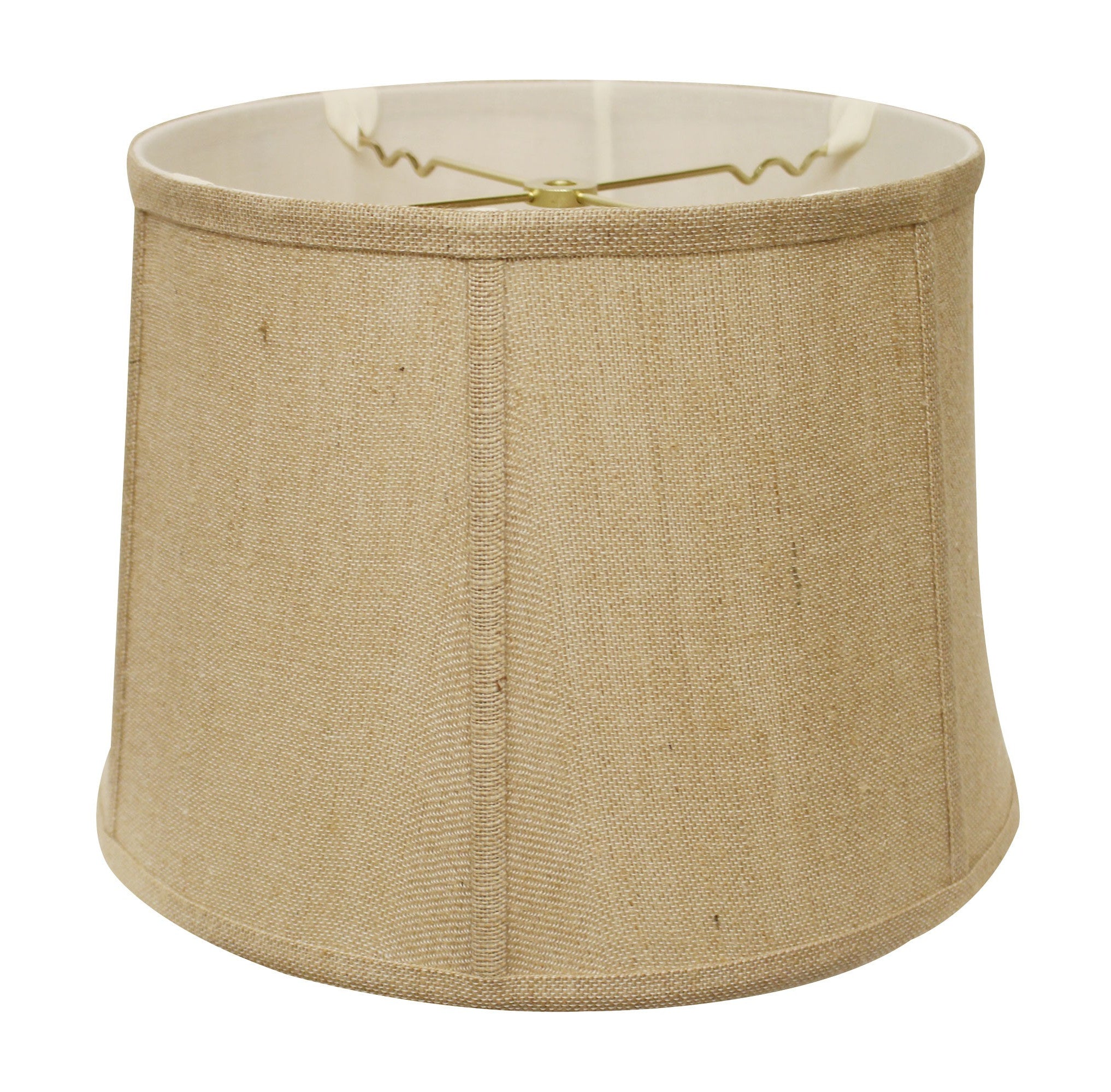 15" Golden Fiber Throwback Drum Burlap Lampshade