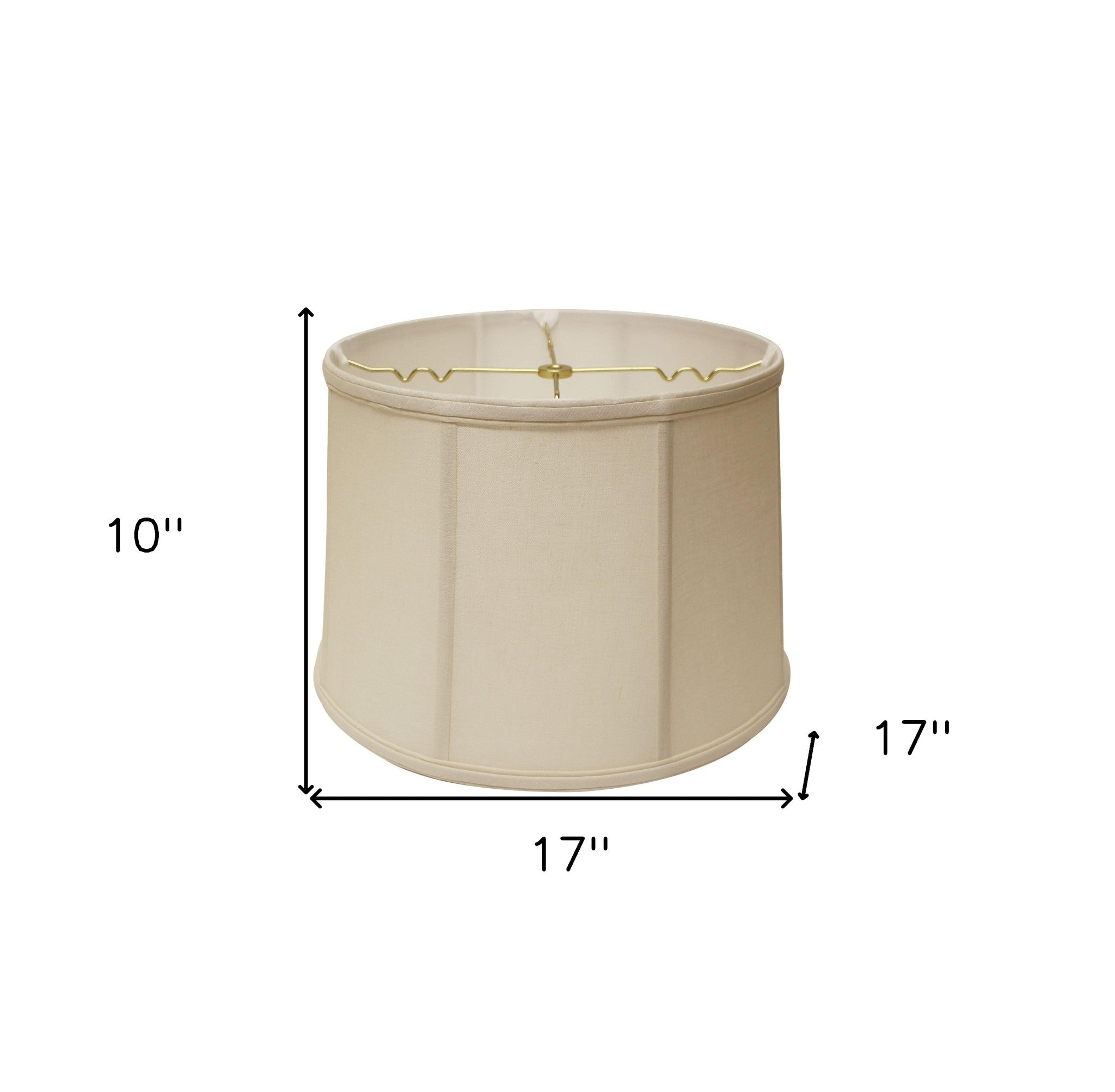 17" Off White Throwback Drum Linen Lampshade