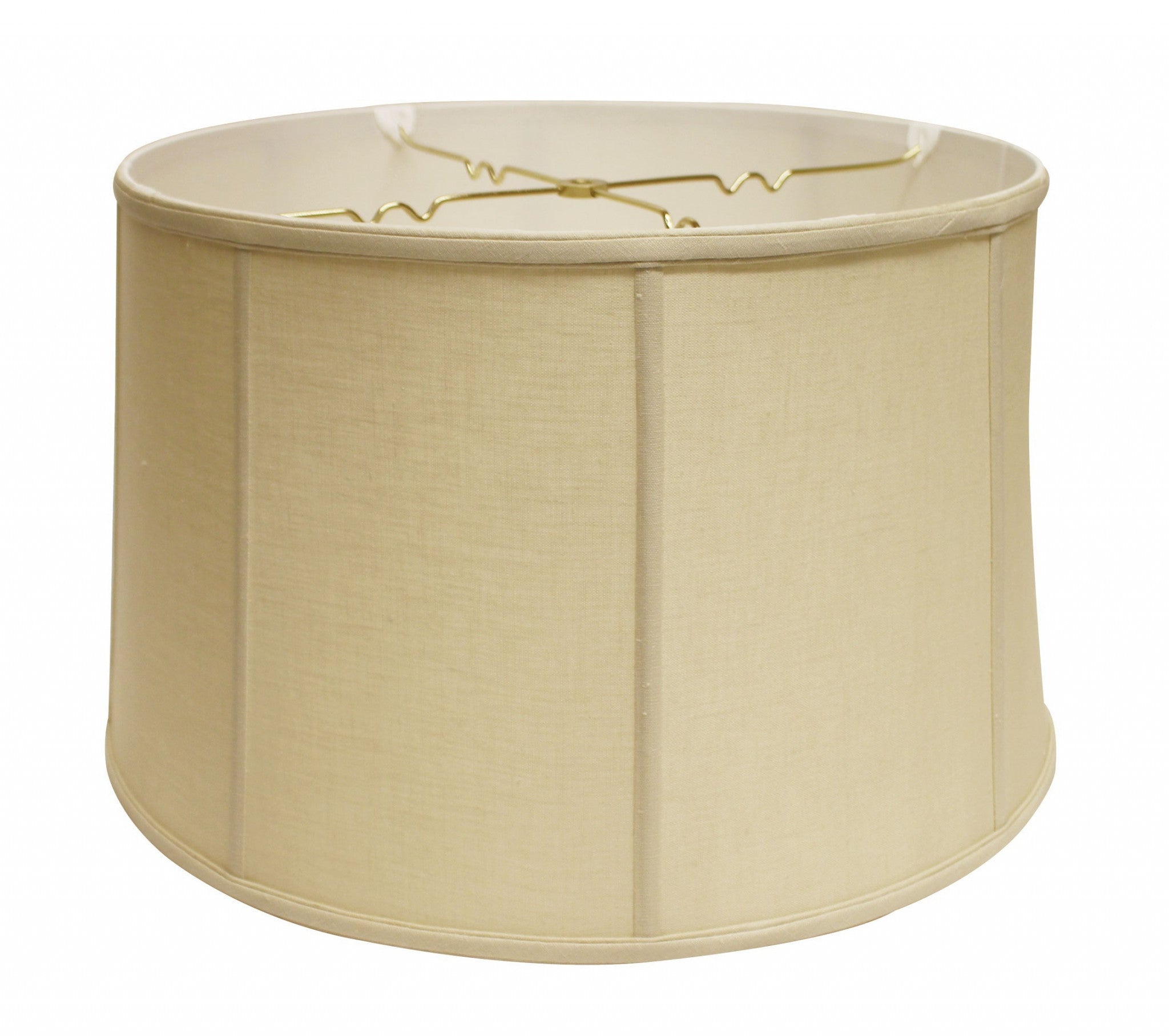 17" Pale Brown Throwback Drum Linen Lampshade