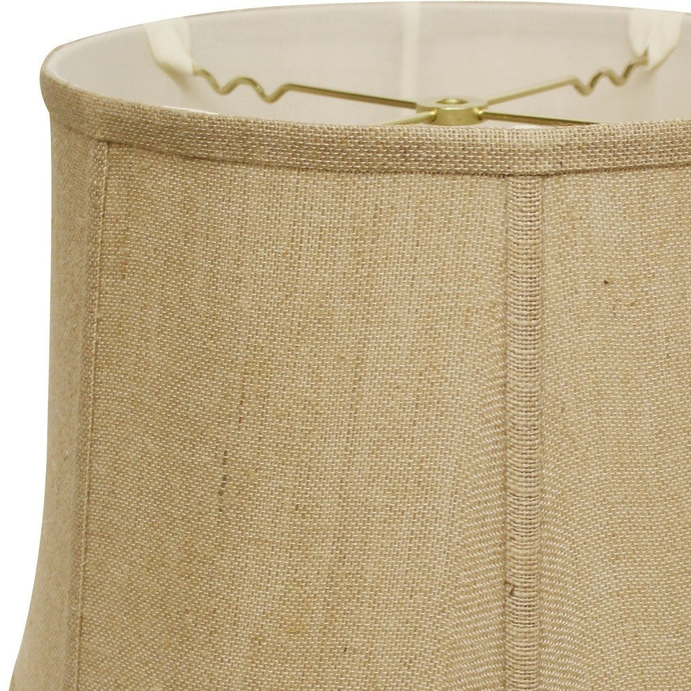 19" Golden Fiber Throwback Drum Burlap Lampshade