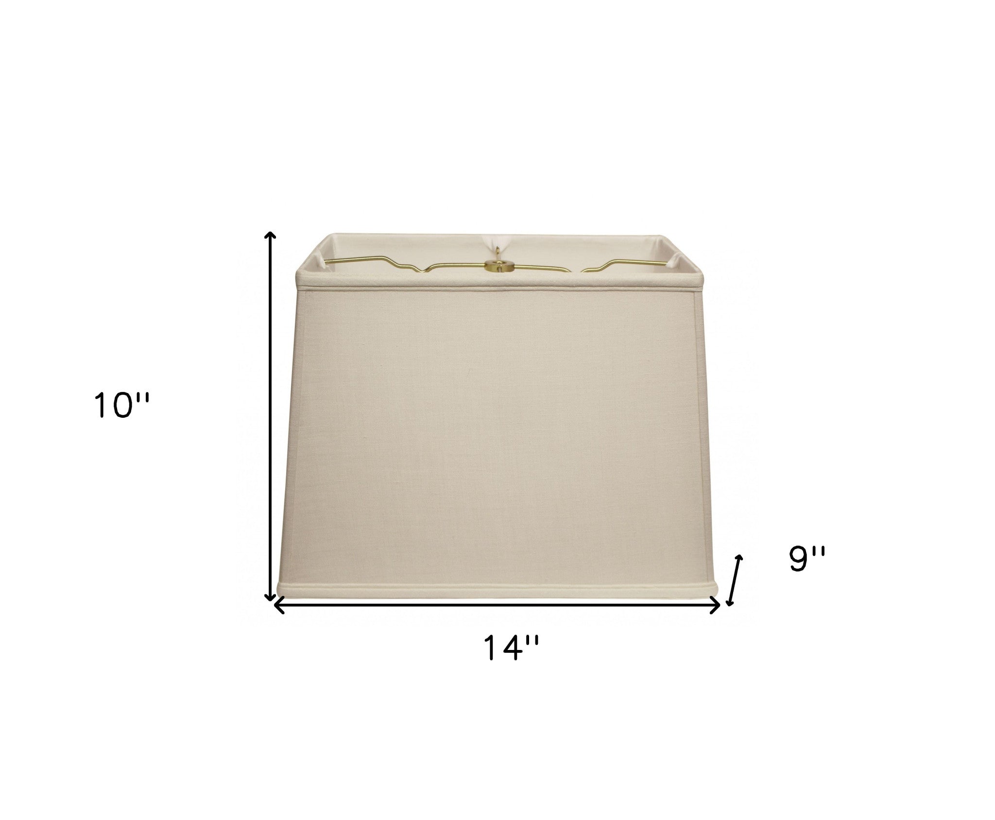 14" Off White Throwback Rectangle Linen Lampshade