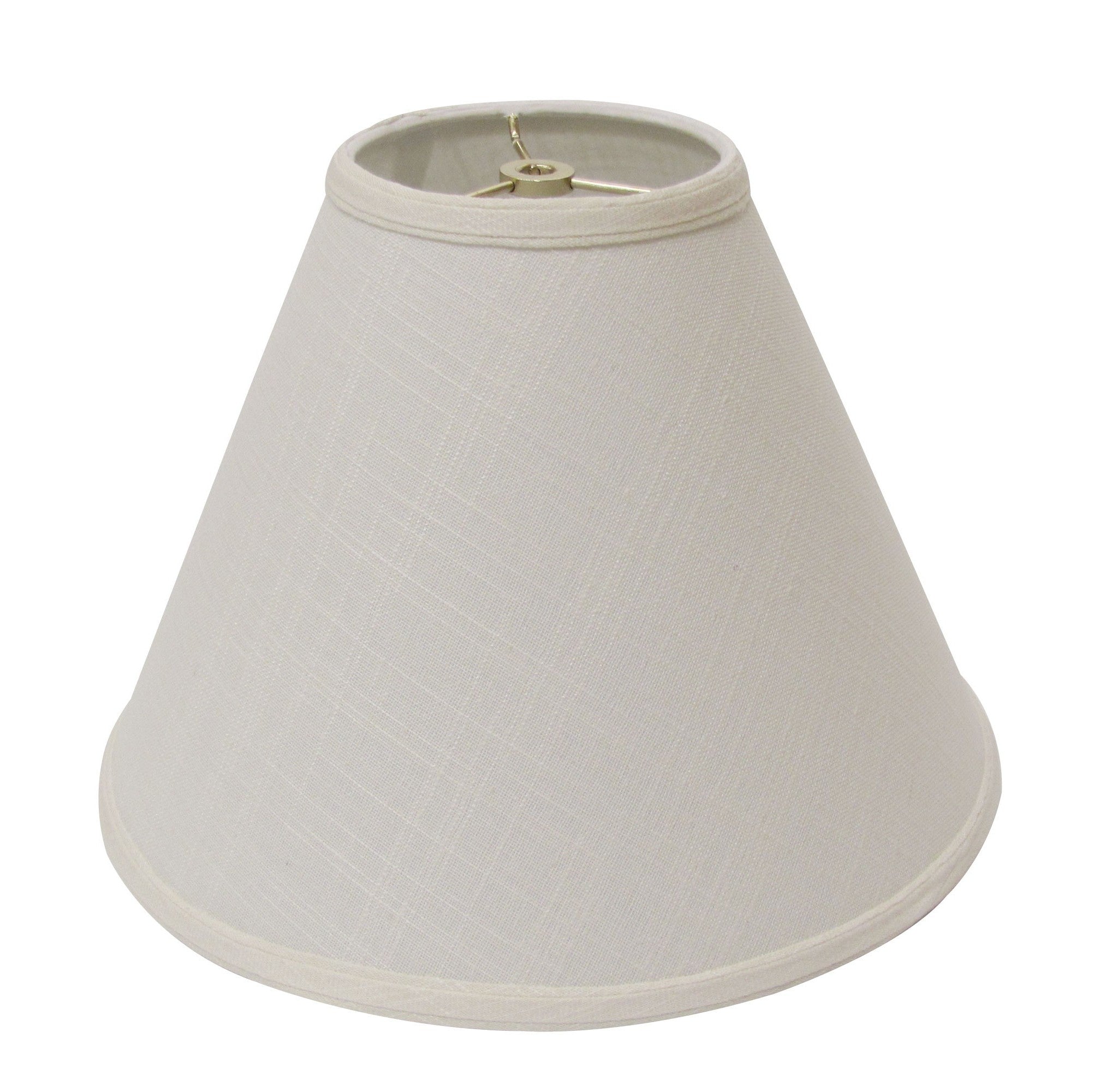 13" Off White Deep Cone Linen Lampshade