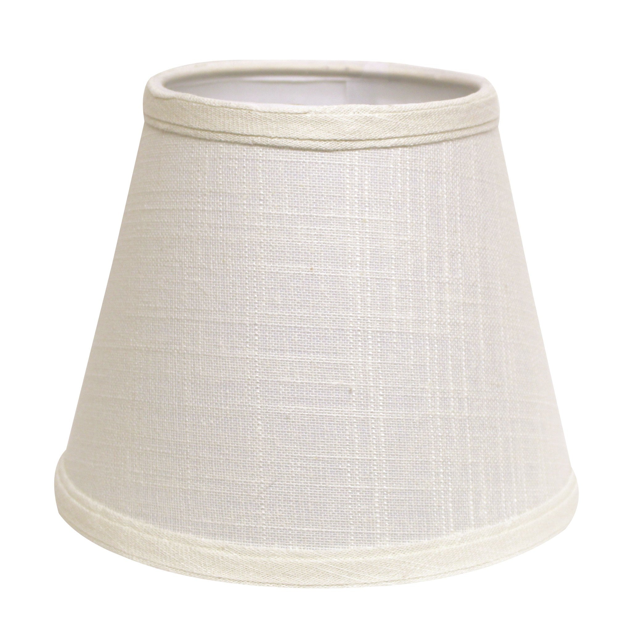 12" Off White Empire Hardback Slanted Linen Lampshade WF