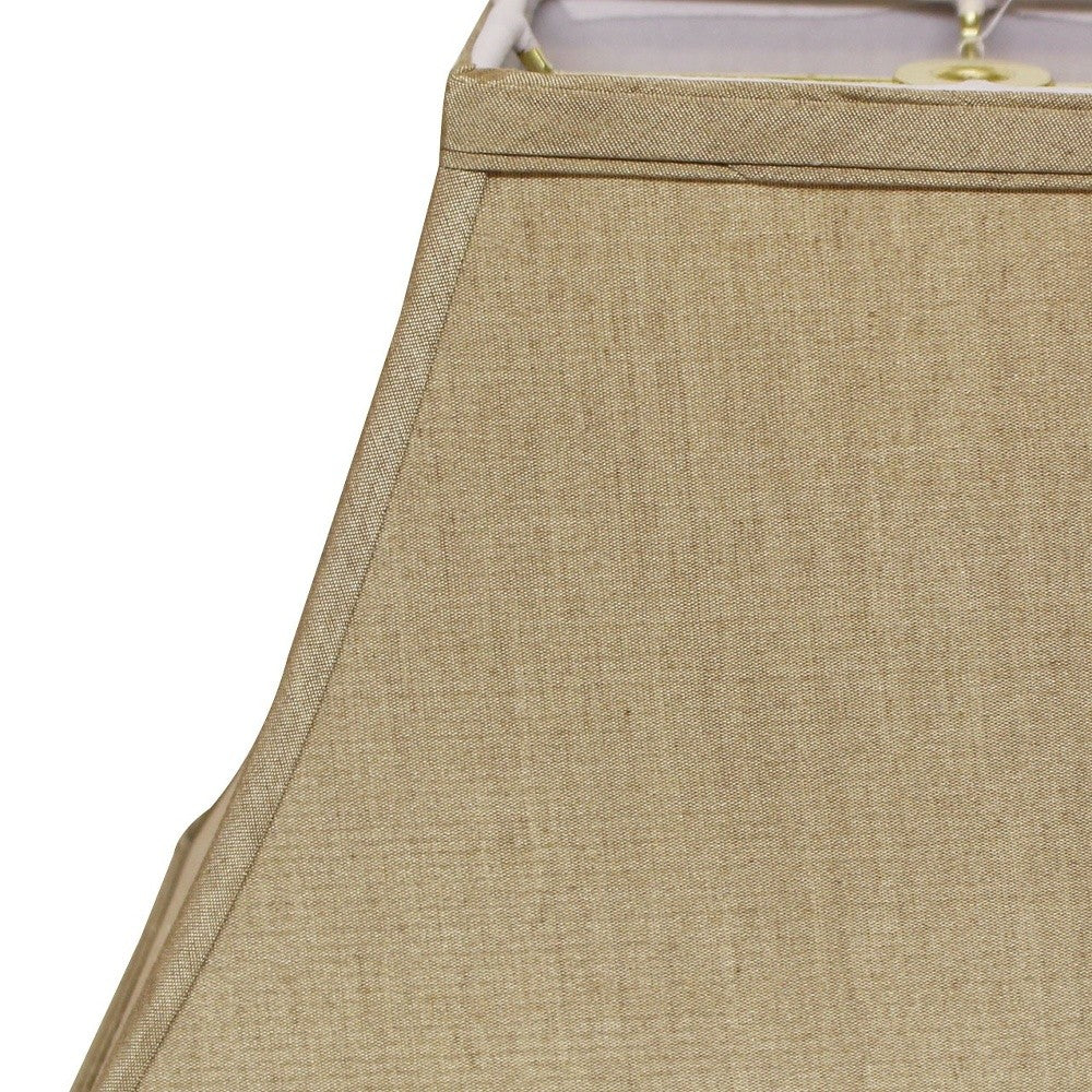 12" Pale Brown Rectangle Bell No Slub Lampshade