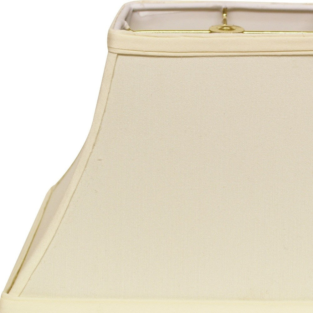 14" Ivory Rectangle Bell No Slub Lampshade