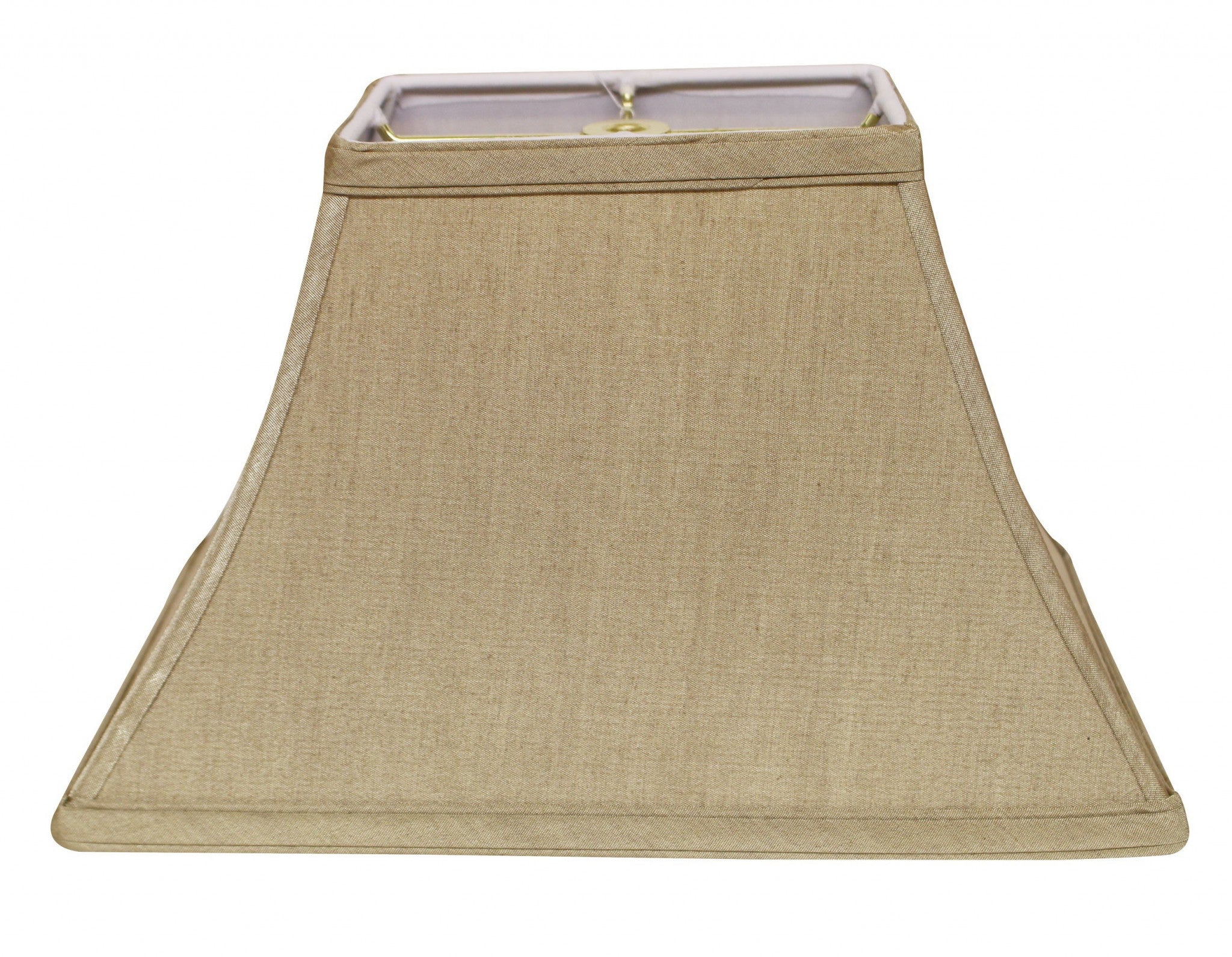 16" Pale Brown Rectangle Bell No Slub Lampshade