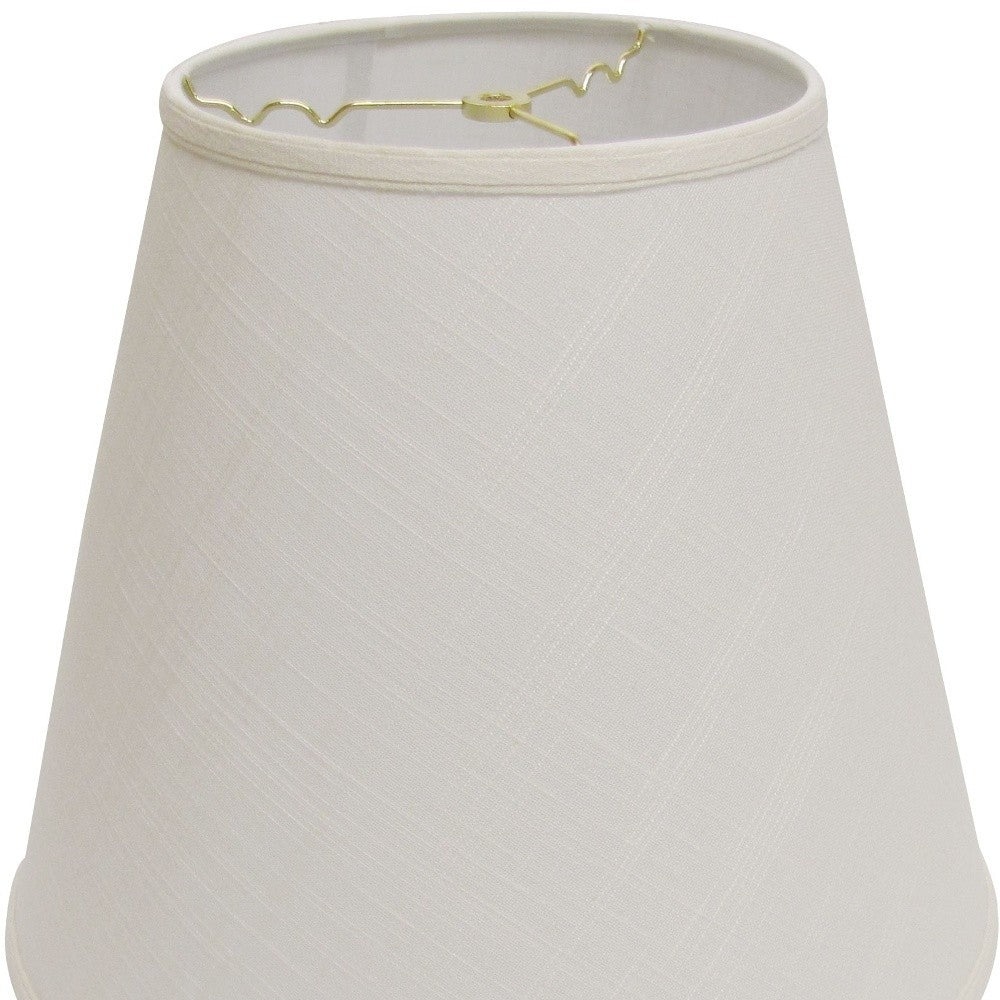 16" Off White Deep Empire Linen Lampshade