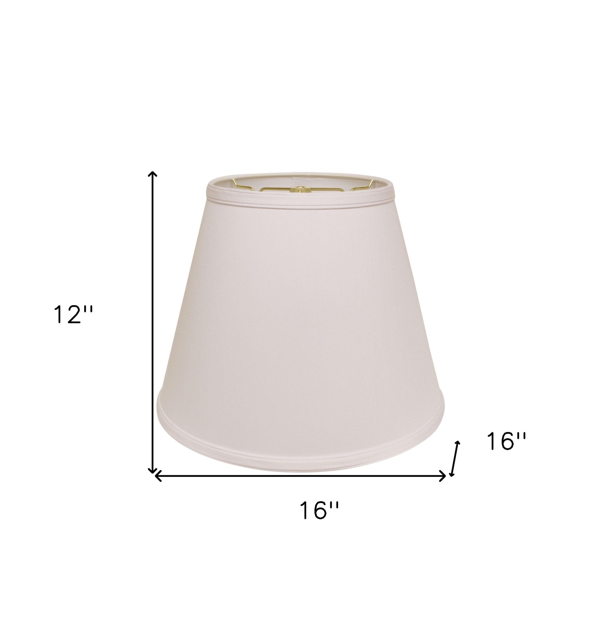 16" White Empire Deep Slanted No Slub Lampshade