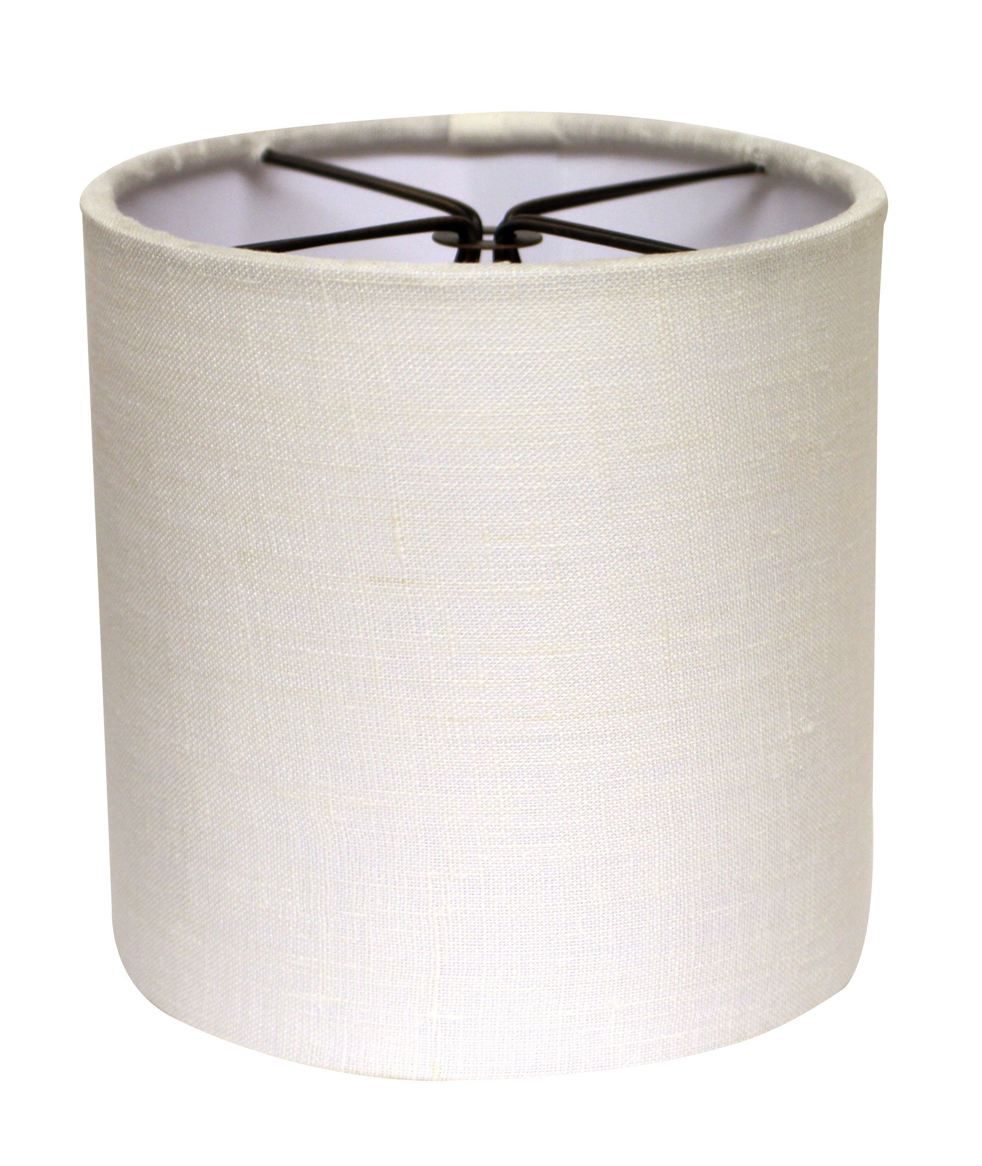 5" Snow Set of 6 Drum Chandelier Linen Lampshades